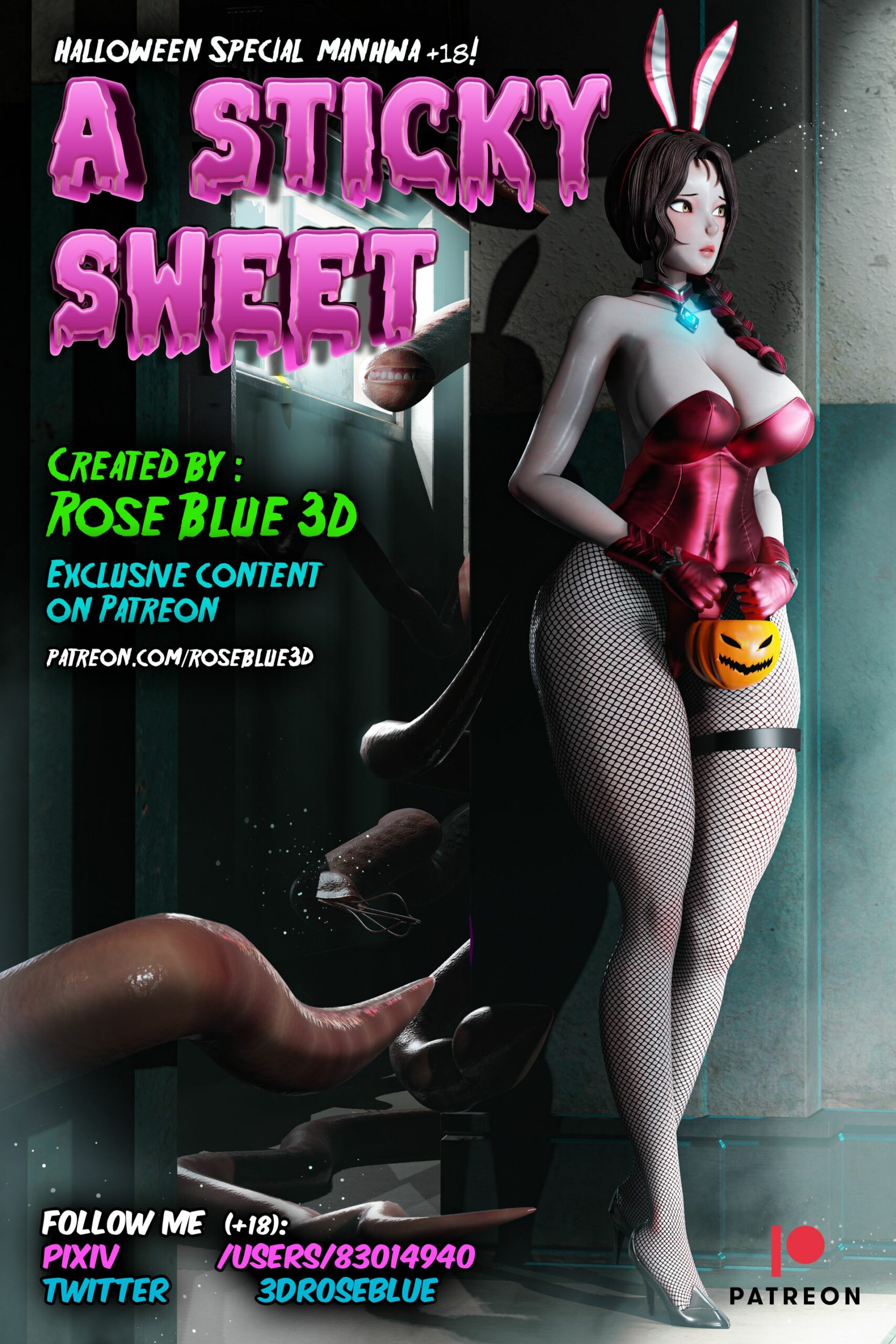 A Sticky Sweet - Rose Blue 3D - 46 - Fsicomics