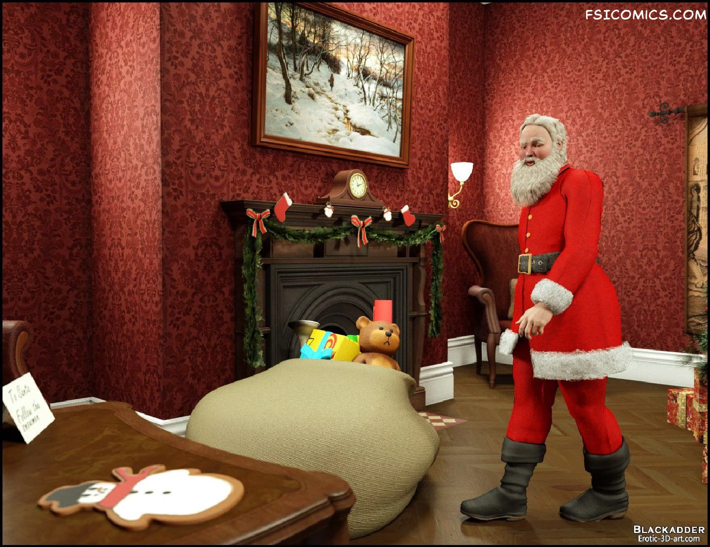 Santa Is Cumming Vanessa BlackAdder FSIComics.com 3 - FSIComics Santa Is Cumming Vanessa BlackAdder FSIComics.com 3 - FSIComics