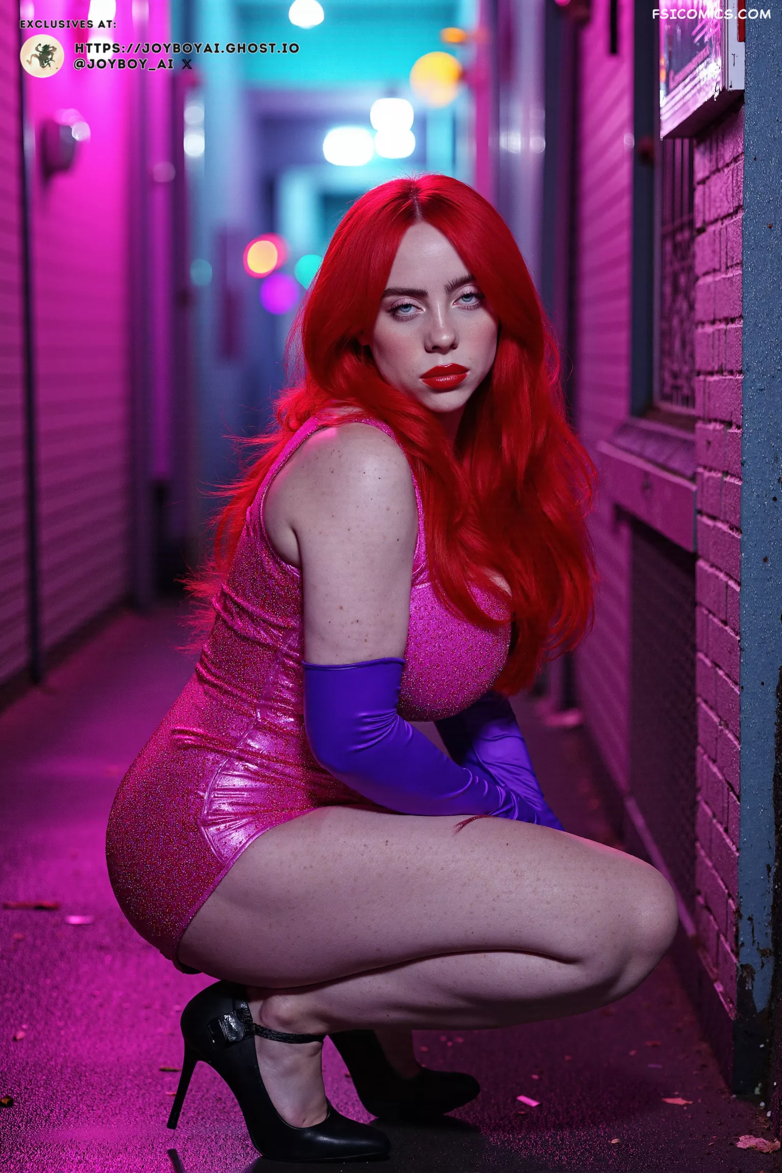 billie eilish as jessica rabbit who framed roger rabbit joyboyai 007 - FSIComics