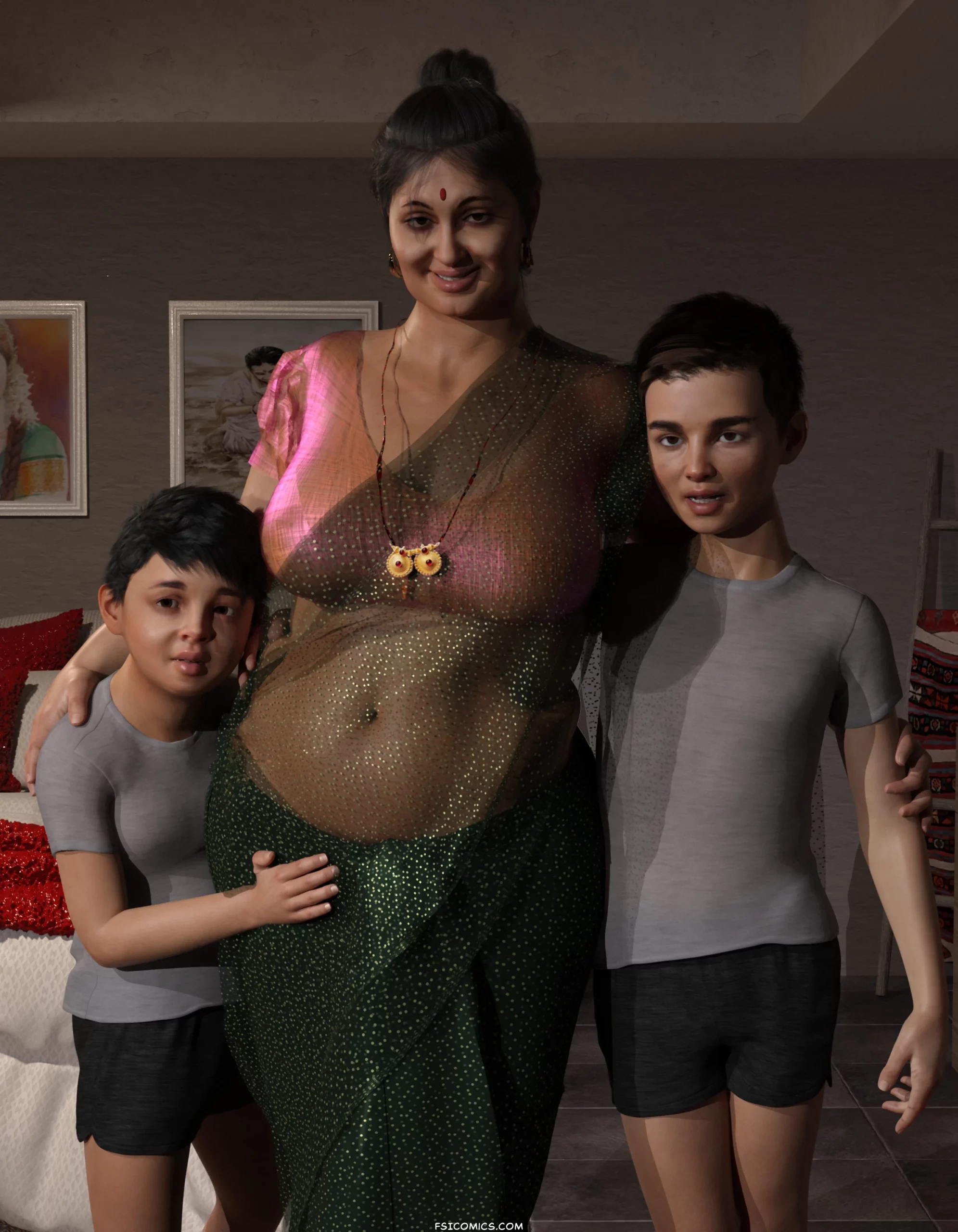 Radha with her naughty boys – Utpala Varna