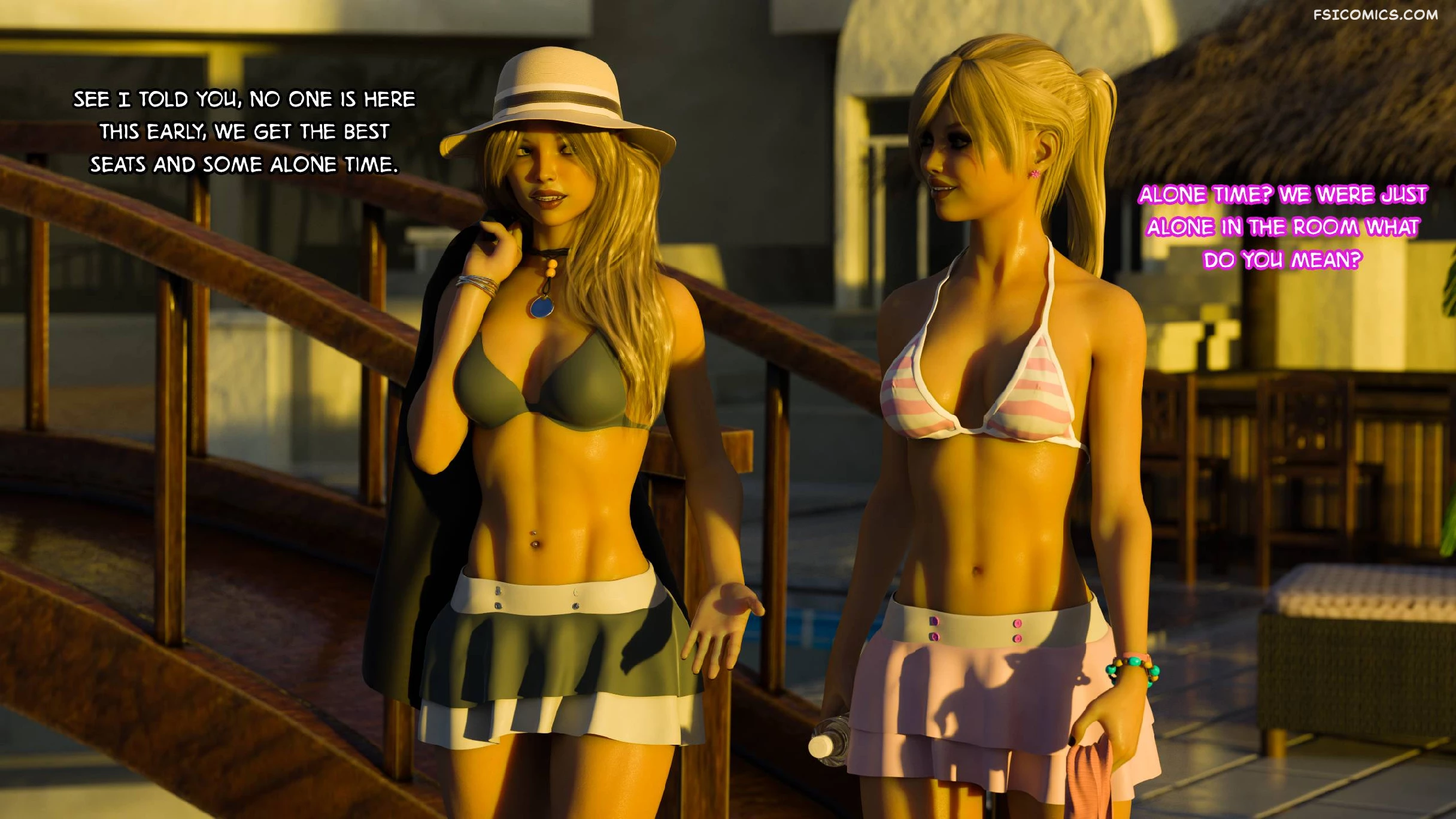 Kayla and Kylie Vacation Get Away 3DZen FSIComics.com 3 - FSIComics