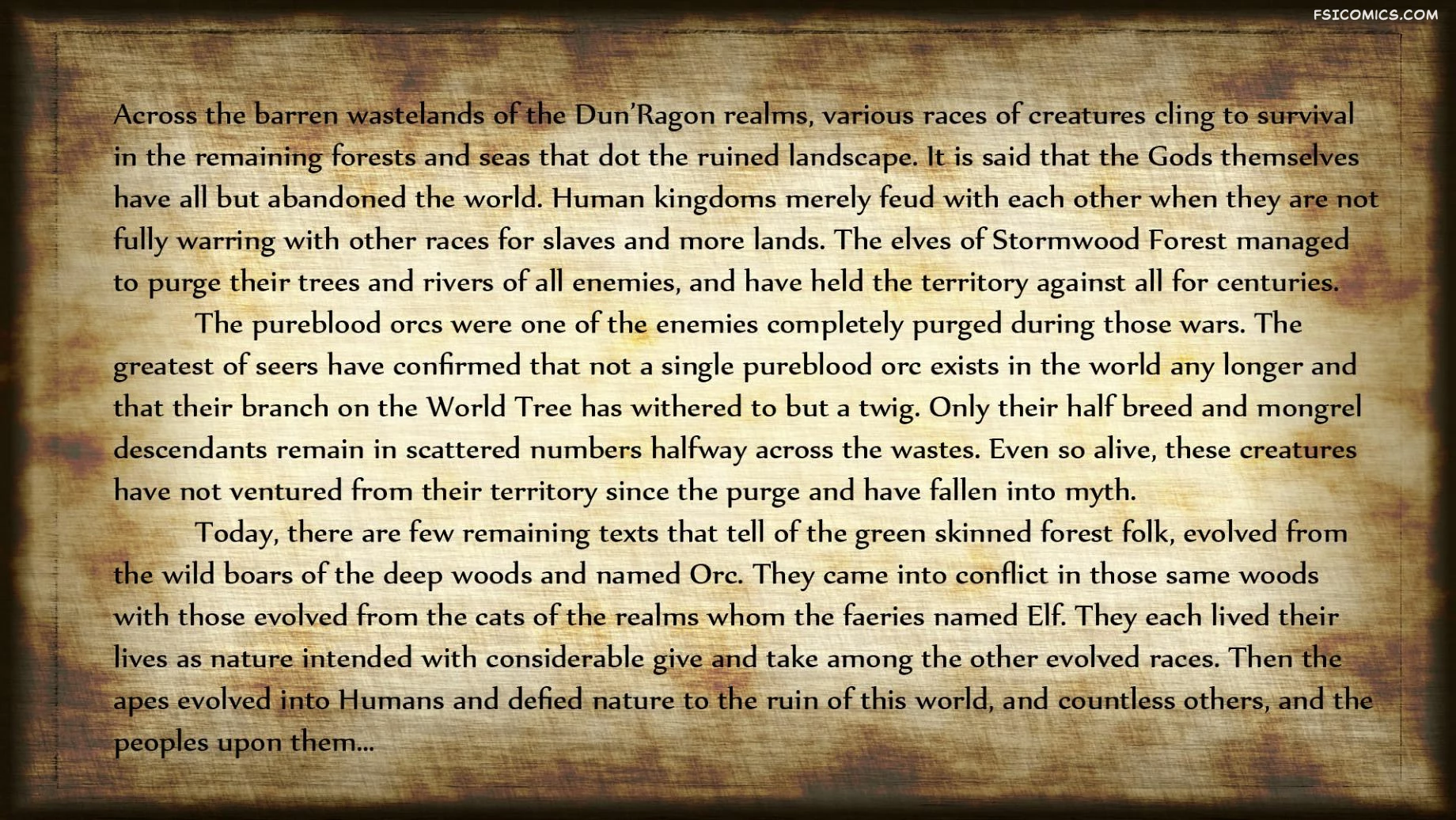 The Chronicles of DunRagon Chapter 2 The Half Orc 3DZen FSIComics.com 2 - FSIComics