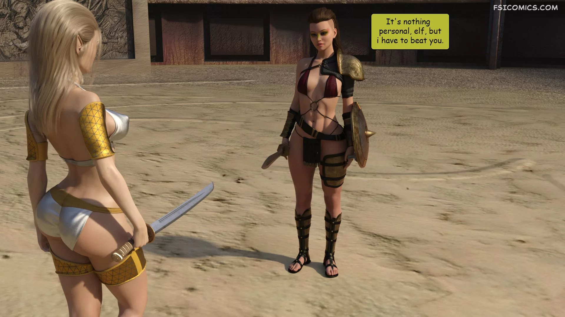 elf vs barbarian chapter 1 kizaru3d 004 - FSIComics