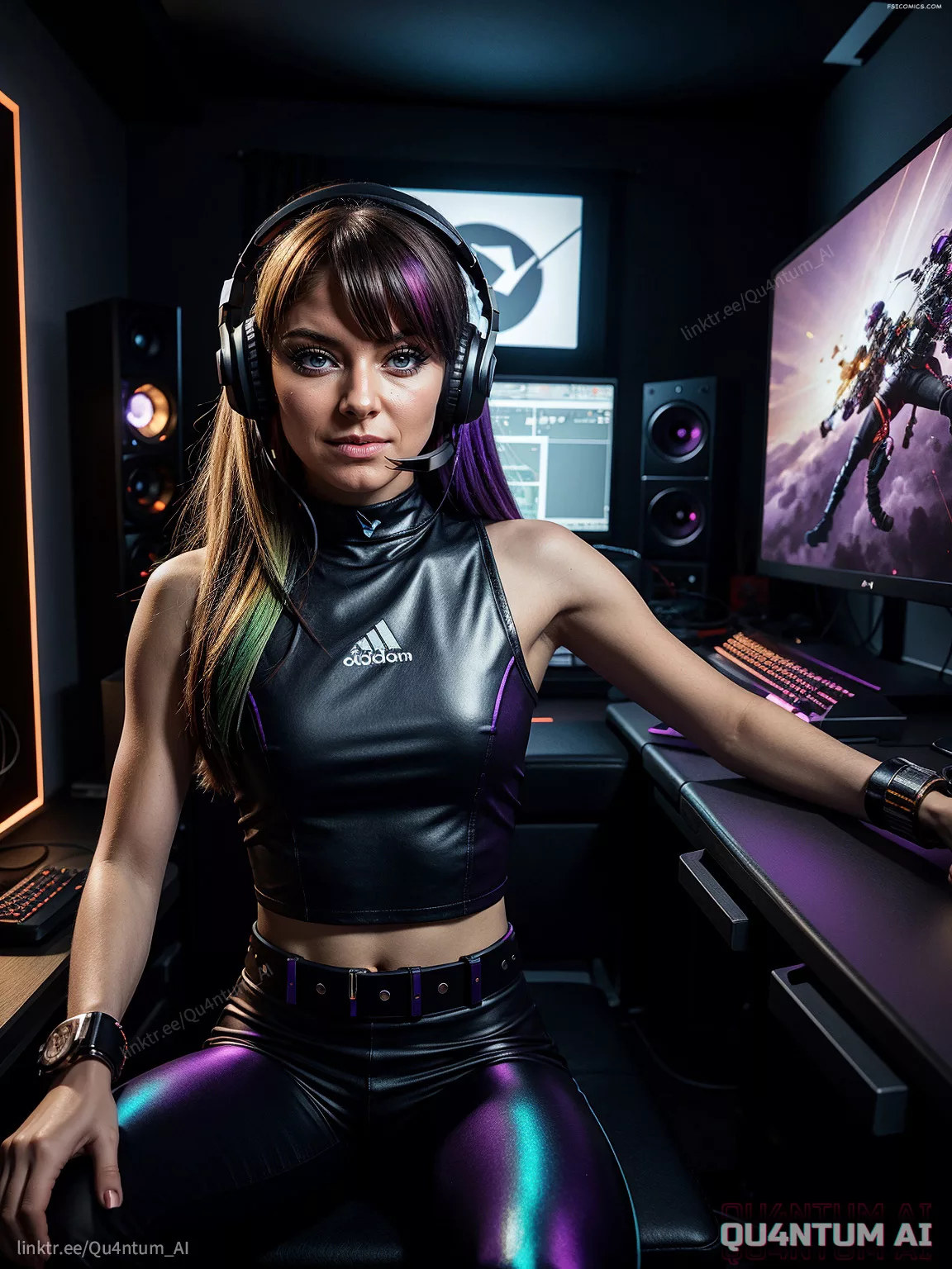 Alexa Bliss WWE Streamer Girl Gamming Wrestling QuantumAI FSIComics.com 4 - FSIComics Alexa Bliss WWE Streamer Girl Gamming Wrestling QuantumAI FSIComics.com 4 - FSIComics