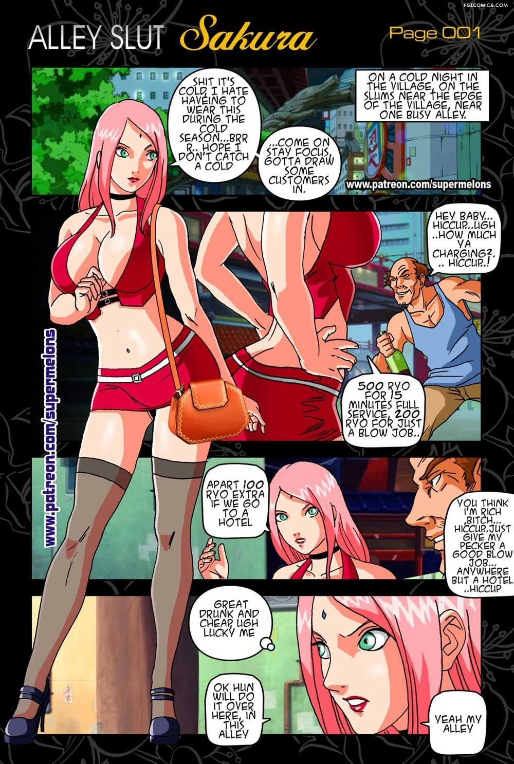 Alley Slut Sakura Chapter 1 Naruto Super Melons FSIComics.com 3 - FSIComics