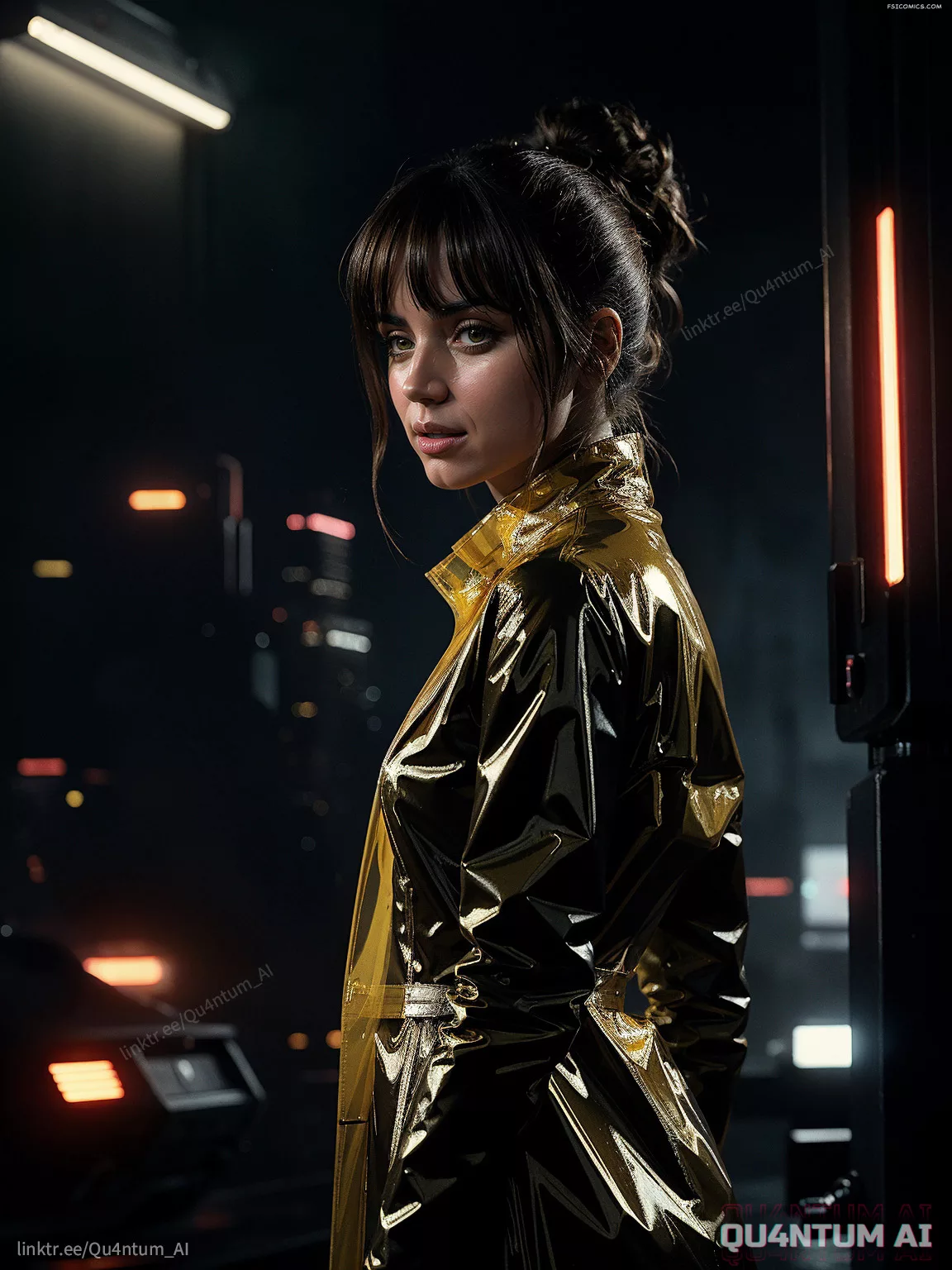Ana De Armas Blade Runner 2049 Blade Runner 1982 JOI Raincoat Leather Retro Future QuantumAI FSIComics.com 17 - FSIComics Ana De Armas Blade Runner 2049 Blade Runner 1982 JOI Raincoat Leather Retro Future QuantumAI FSIComics.com 17 - FSIComics