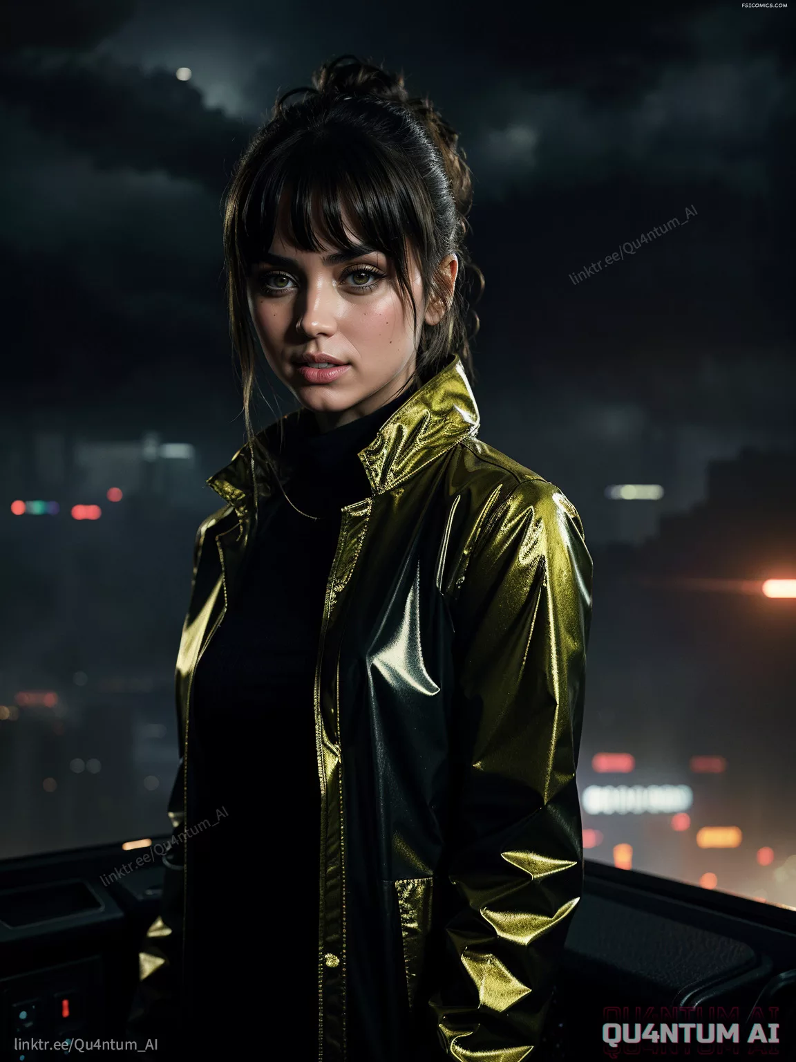 Ana De Armas Blade Runner 2049 Blade Runner 1982 JOI Raincoat Leather Retro Future QuantumAI FSIComics.com 4 - FSIComics Ana De Armas Blade Runner 2049 Blade Runner 1982 JOI Raincoat Leather Retro Future QuantumAI FSIComics.com 4 - FSIComics