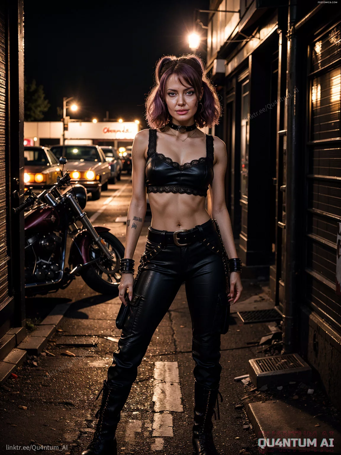 Angelina Jolie Biker Girl QuantumAI FSIComics.com 3 - FSIComics Angelina Jolie Biker Girl QuantumAI FSIComics.com 3 - FSIComics