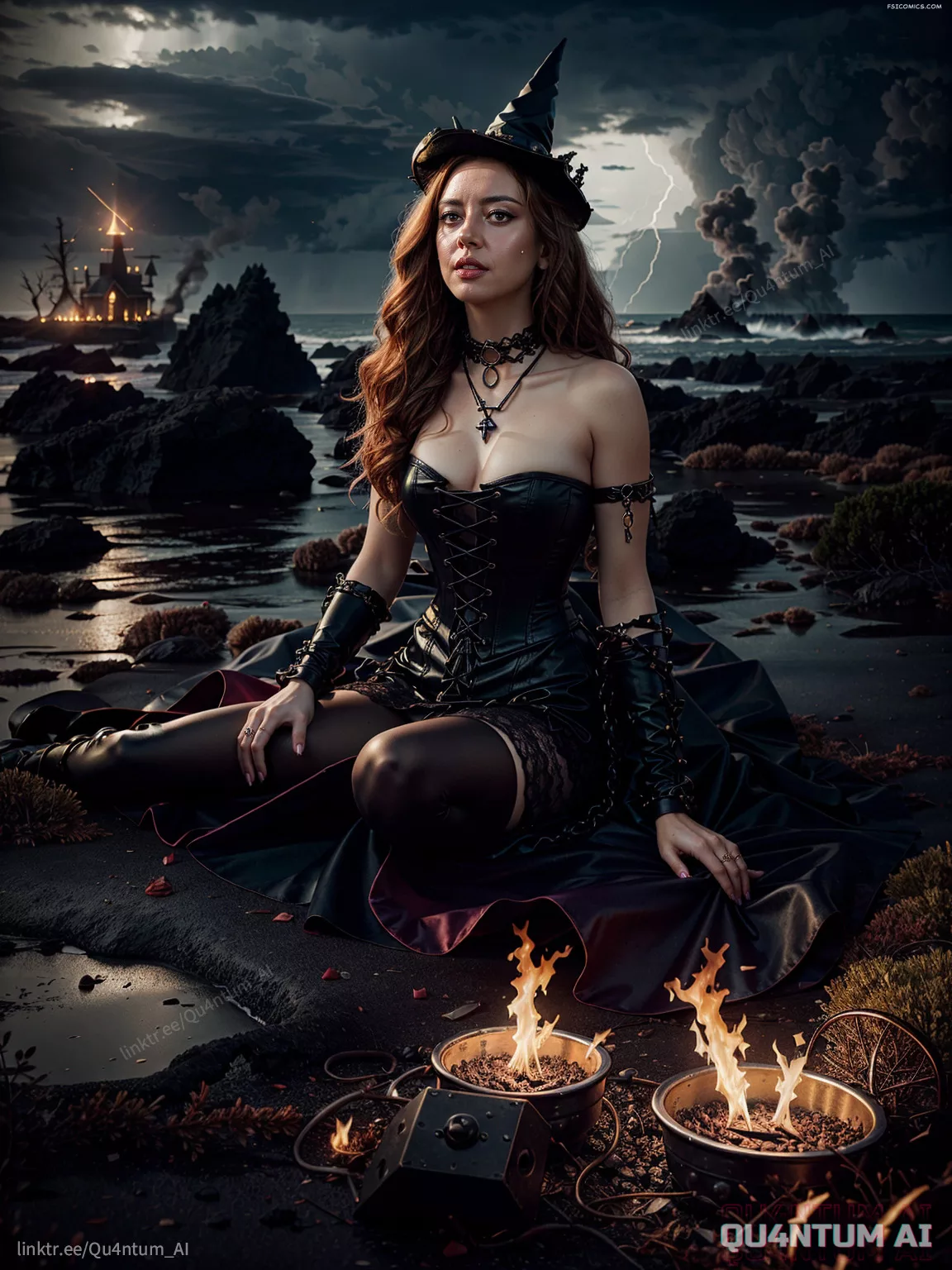 Aubrey Plaza Witch Agatha All Along Halloween QuantumAI FSIComics.com 10 - FSIComics
