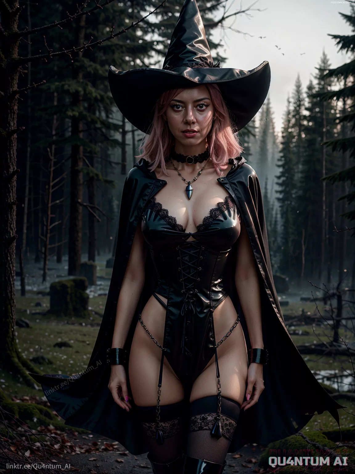 Aubrey Plaza Witch Agatha All Along Halloween QuantumAI FSIComics.com 24 - FSIComics