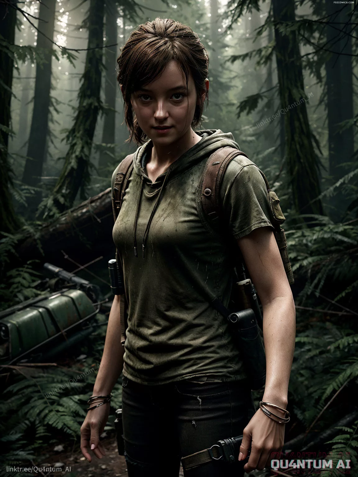 Bella Ramsey Ellie Williams The Last Of Us Game Of Thrones Post Apocalypse TLOU Survival Abandoned QuantumAI FSIComics.com 11 - FSIComics