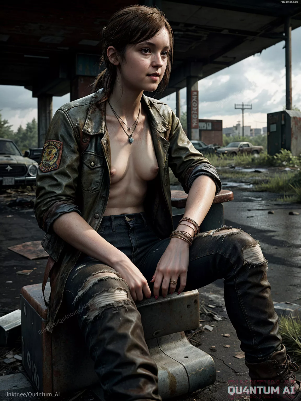 Bella Ramsey Ellie Williams The Last Of Us Game Of Thrones Post Apocalypse TLOU Survival Abandoned QuantumAI FSIComics.com 13 - FSIComics