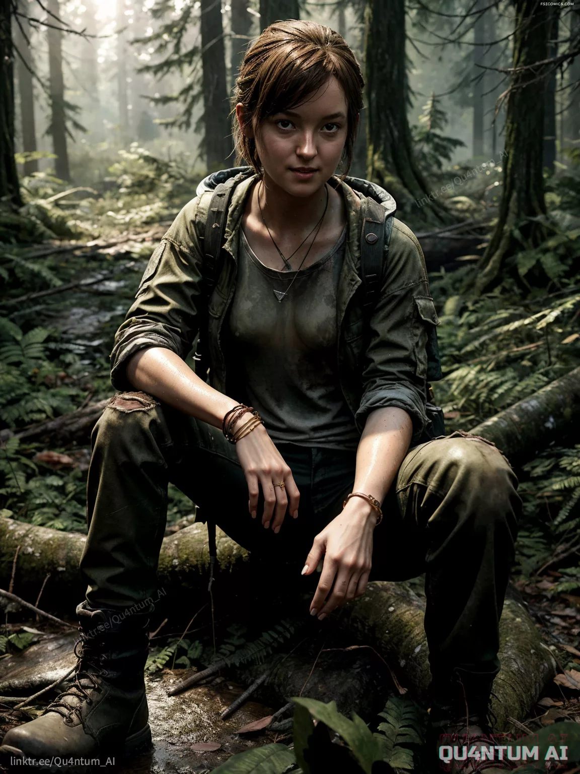 Bella Ramsey Ellie Williams The Last Of Us Game Of Thrones Post Apocalypse TLOU Survival Abandoned QuantumAI FSIComics.com 17 - FSIComics