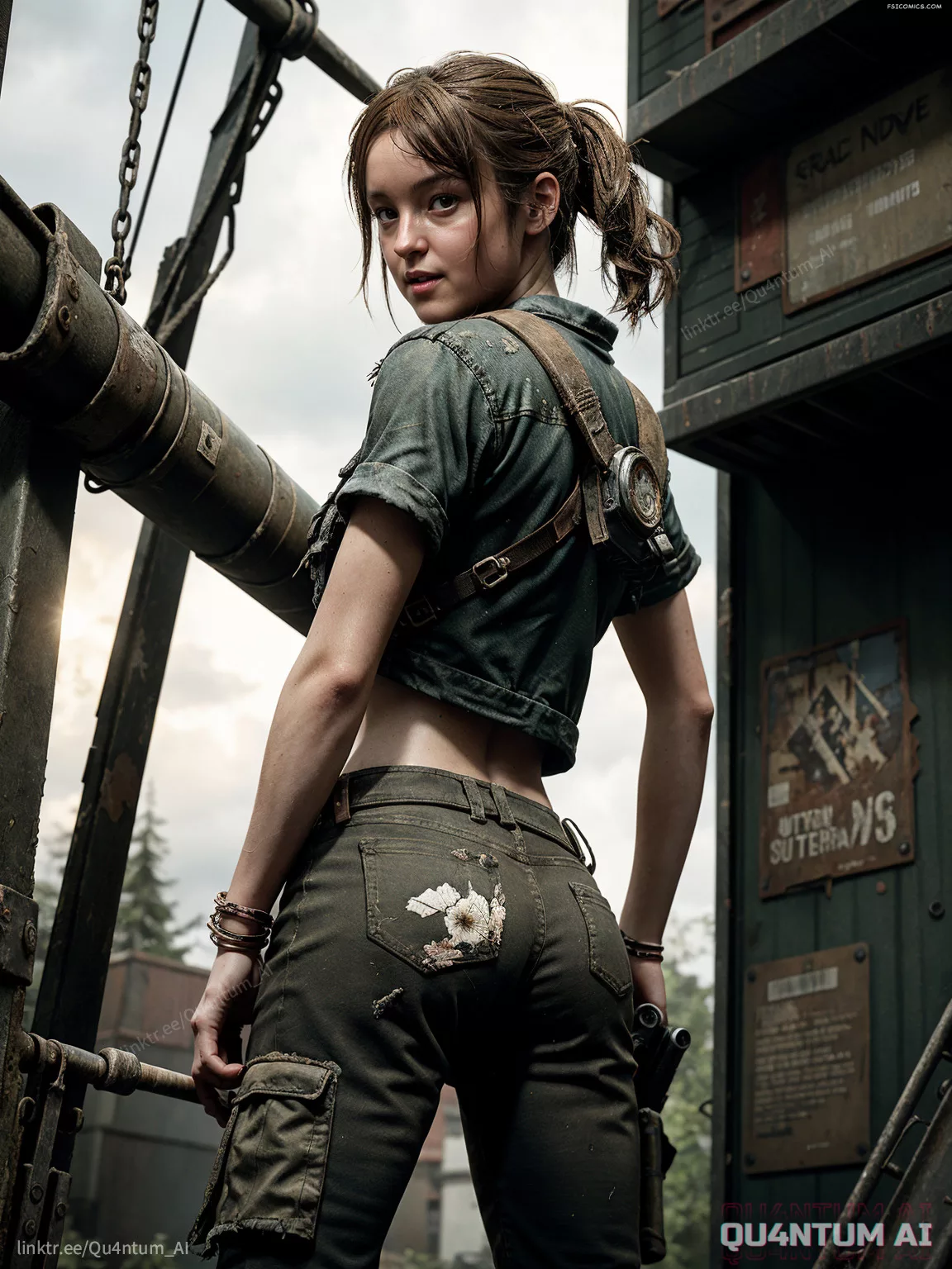Bella Ramsey Ellie Williams The Last Of Us Game Of Thrones Post Apocalypse TLOU Survival Abandoned QuantumAI FSIComics.com 21 - FSIComics