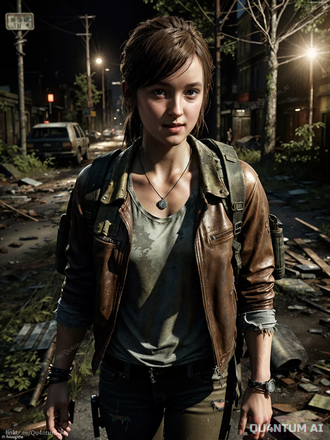 Bella Ramsey Ellie Williams The Last Of Us Game Of Thrones Post Apocalypse TLOU Survival Abandoned QuantumAI FSIComics.com 24 - FSIComics