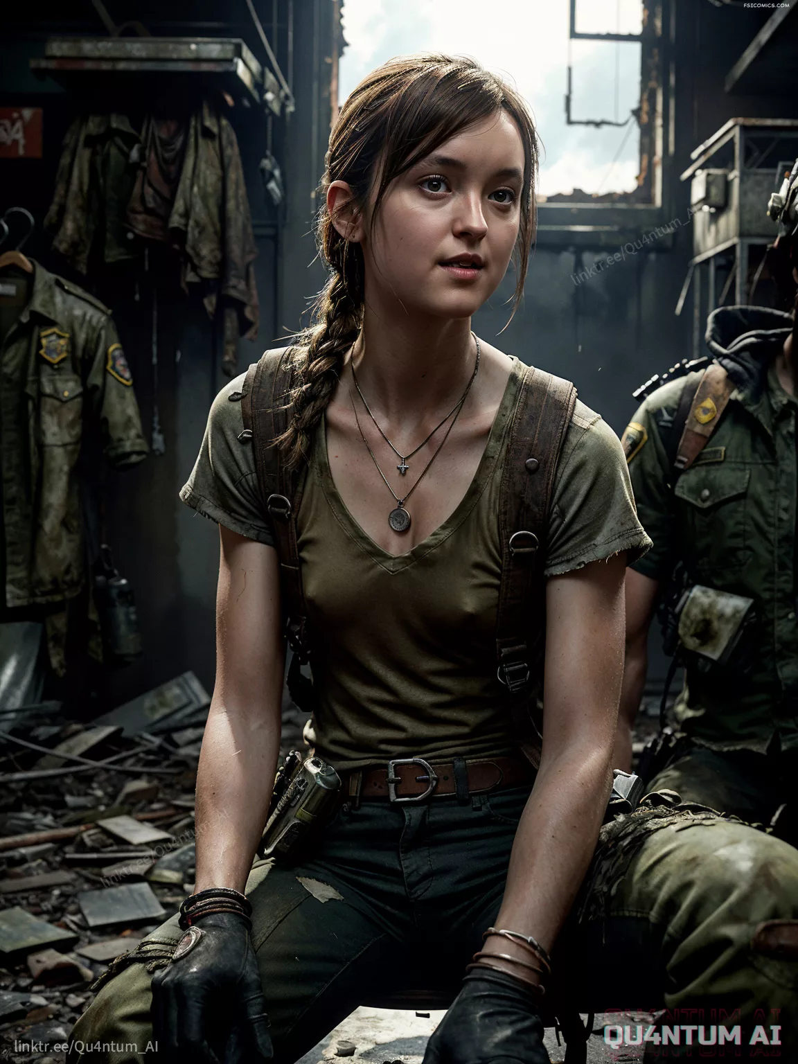 Bella Ramsey Ellie Williams The Last Of Us Game Of Thrones Post Apocalypse TLOU Survival Abandoned QuantumAI FSIComics.com 6 - FSIComics