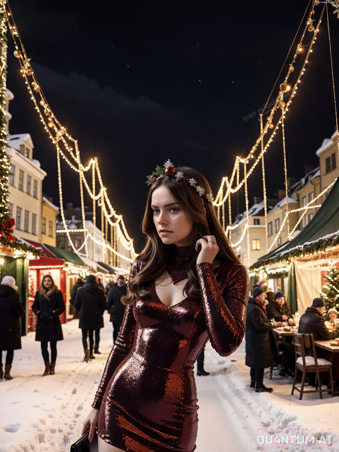 Daisy Ridley Christmas Old Town Rey Star Wars Europe QuantumAI FSIComics.com 13 - FSIComics