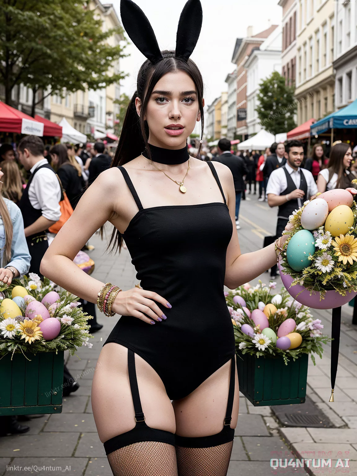 Dua Lipa Easter Bunny Holiday Spring Happy Cosplay QuantumAI FSIComics.com 1 - FSIComics