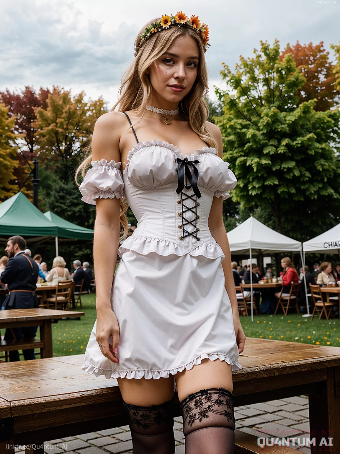 Elizabeth Olsen Jenna Ortega Sadie Sink Emilia Clarke Oktoberfest Mix QuantumAI FSIComics.com 14 - FSIComics