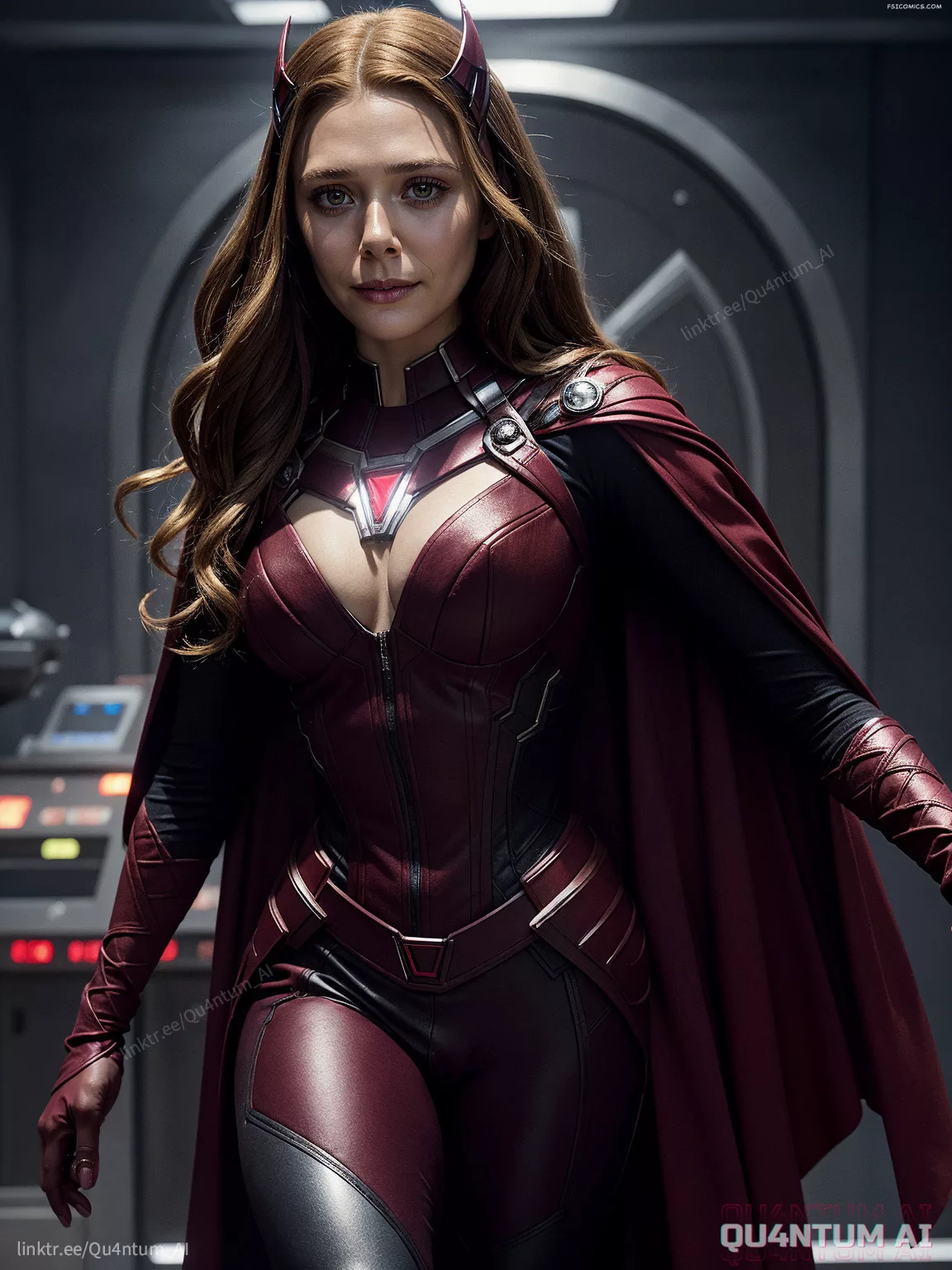 Elizabeth Olsen Scatrlet Witch Wanda Vision Wanda Maximoff Avengers Super Heroine QuantumAI FSIComics.com 13 - FSIComics