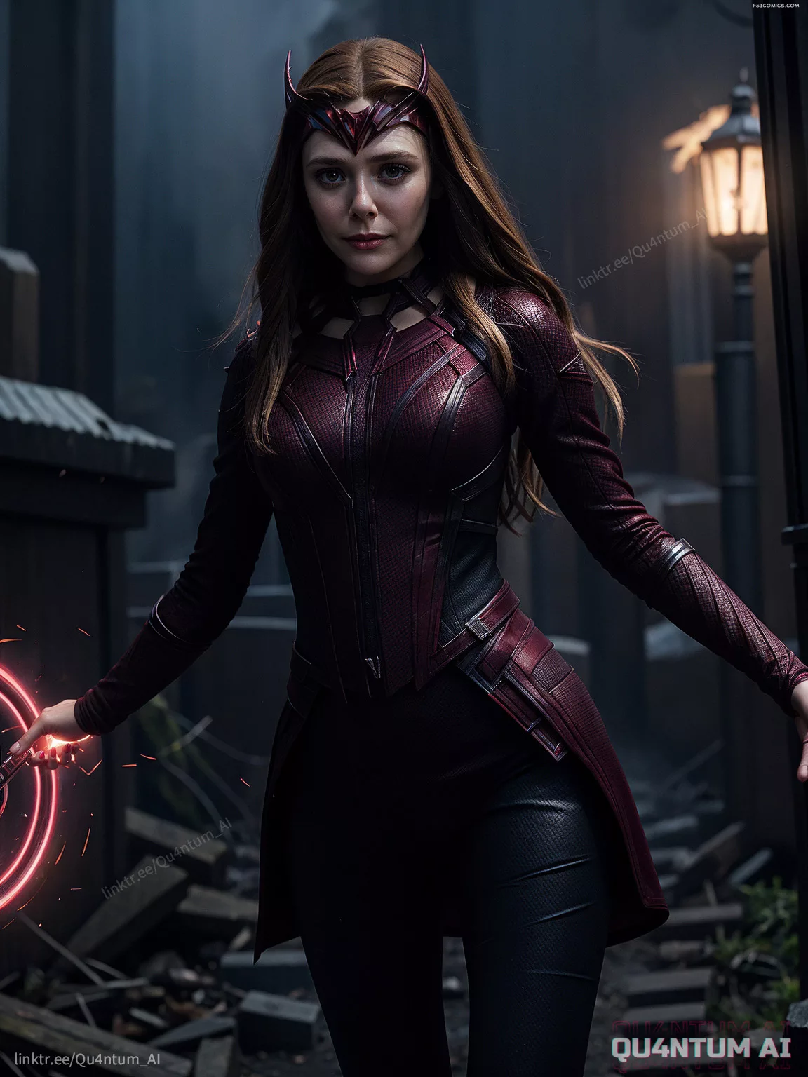 Elizabeth Olsen Scatrlet Witch Wanda Vision Wanda Maximoff Avengers Super Heroine QuantumAI FSIComics.com 17 - FSIComics
