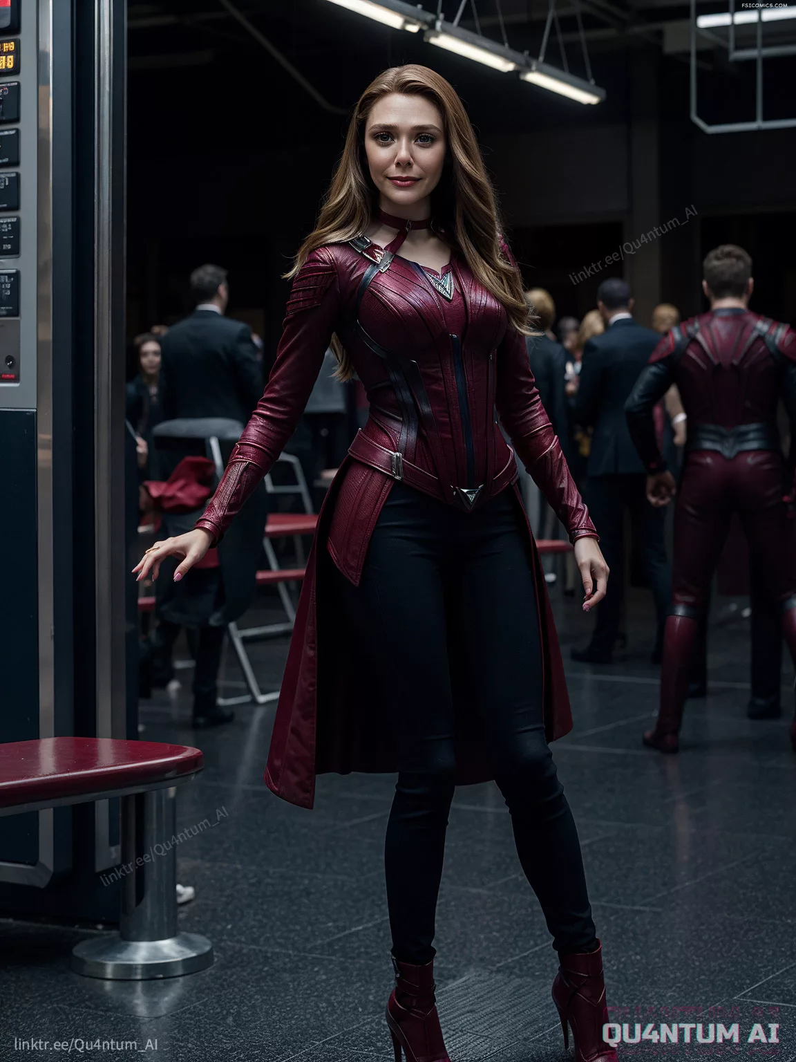 Elizabeth Olsen Scatrlet Witch Wanda Vision Wanda Maximoff Avengers Super Heroine QuantumAI FSIComics.com 18 - FSIComics