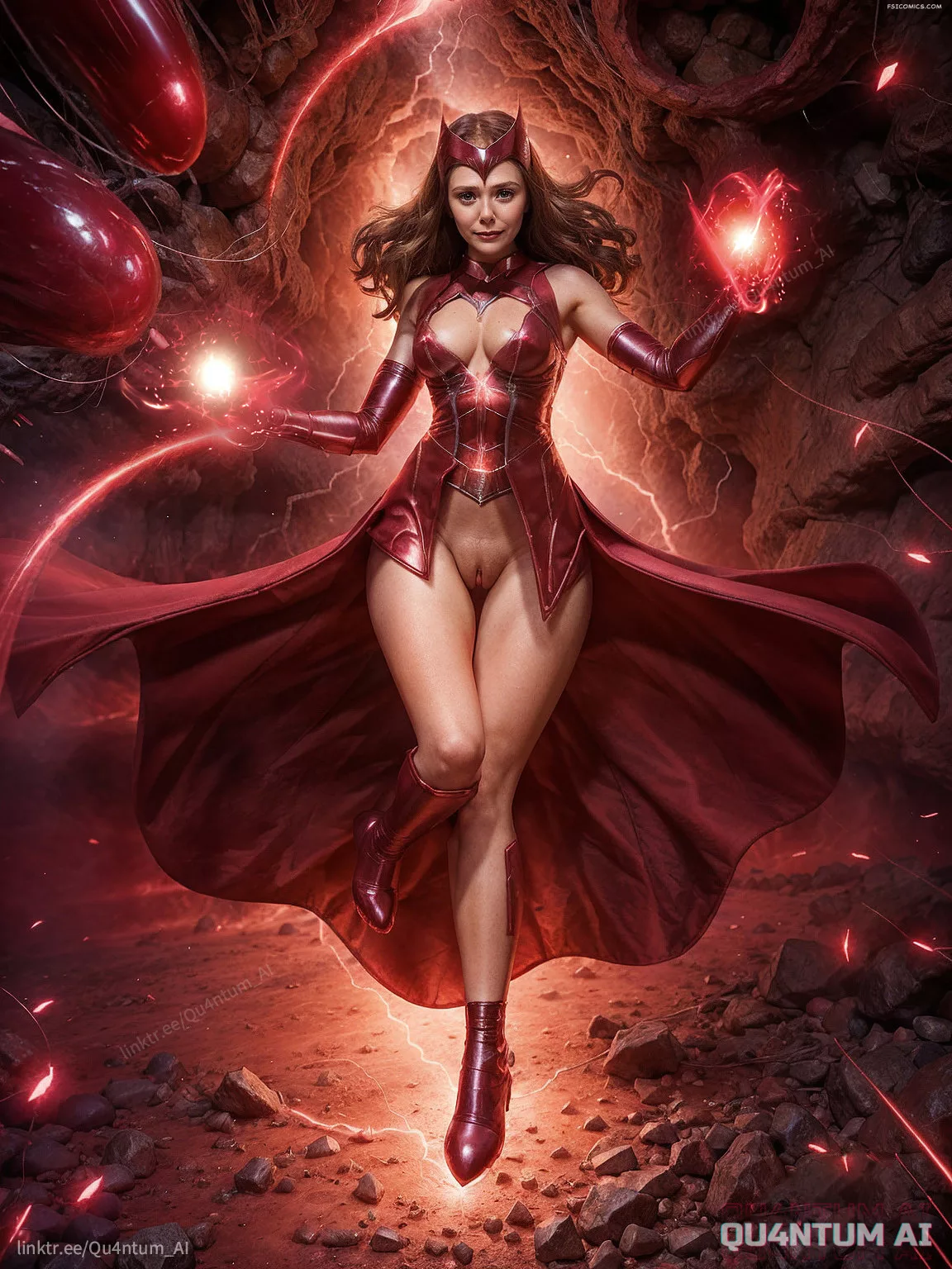 Elizabeth Olsen Scatrlet Witch Wanda Vision Wanda Maximoff Avengers Super Heroine QuantumAI FSIComics.com 23 - FSIComics