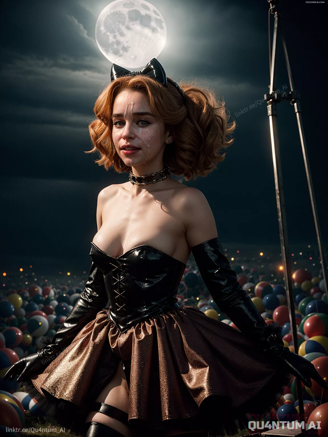 Emilia Clarke Halloween Creepy Clown Cosplay QuantumAI FSIComics.com 15 - FSIComics Emilia Clarke Halloween Creepy Clown Cosplay QuantumAI FSIComics.com 15 - FSIComics