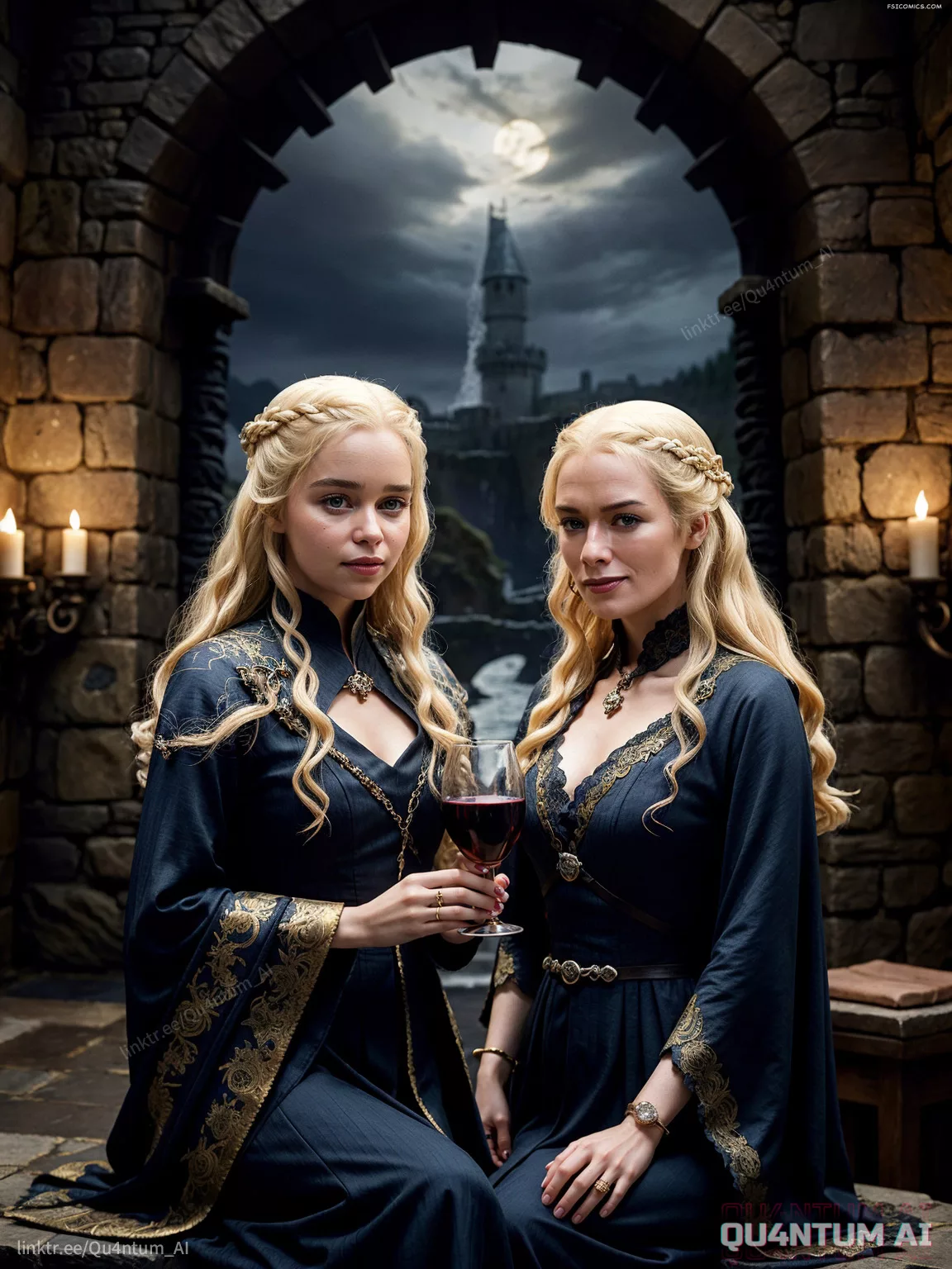 Emilia Clarke and Lena Headey Game Of Thrones GOT Dark Fantasy QuantumAI FSIComics.com 13 - FSIComics Emilia Clarke and Lena Headey Game Of Thrones GOT Dark Fantasy QuantumAI FSIComics.com 13 - FSIComics