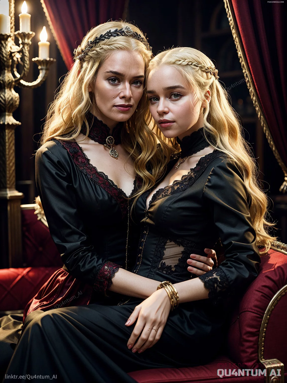 Emilia Clarke and Lena Headey Game Of Thrones GOT Dark Fantasy QuantumAI FSIComics.com 17 - FSIComics Emilia Clarke and Lena Headey Game Of Thrones GOT Dark Fantasy QuantumAI FSIComics.com 17 - FSIComics