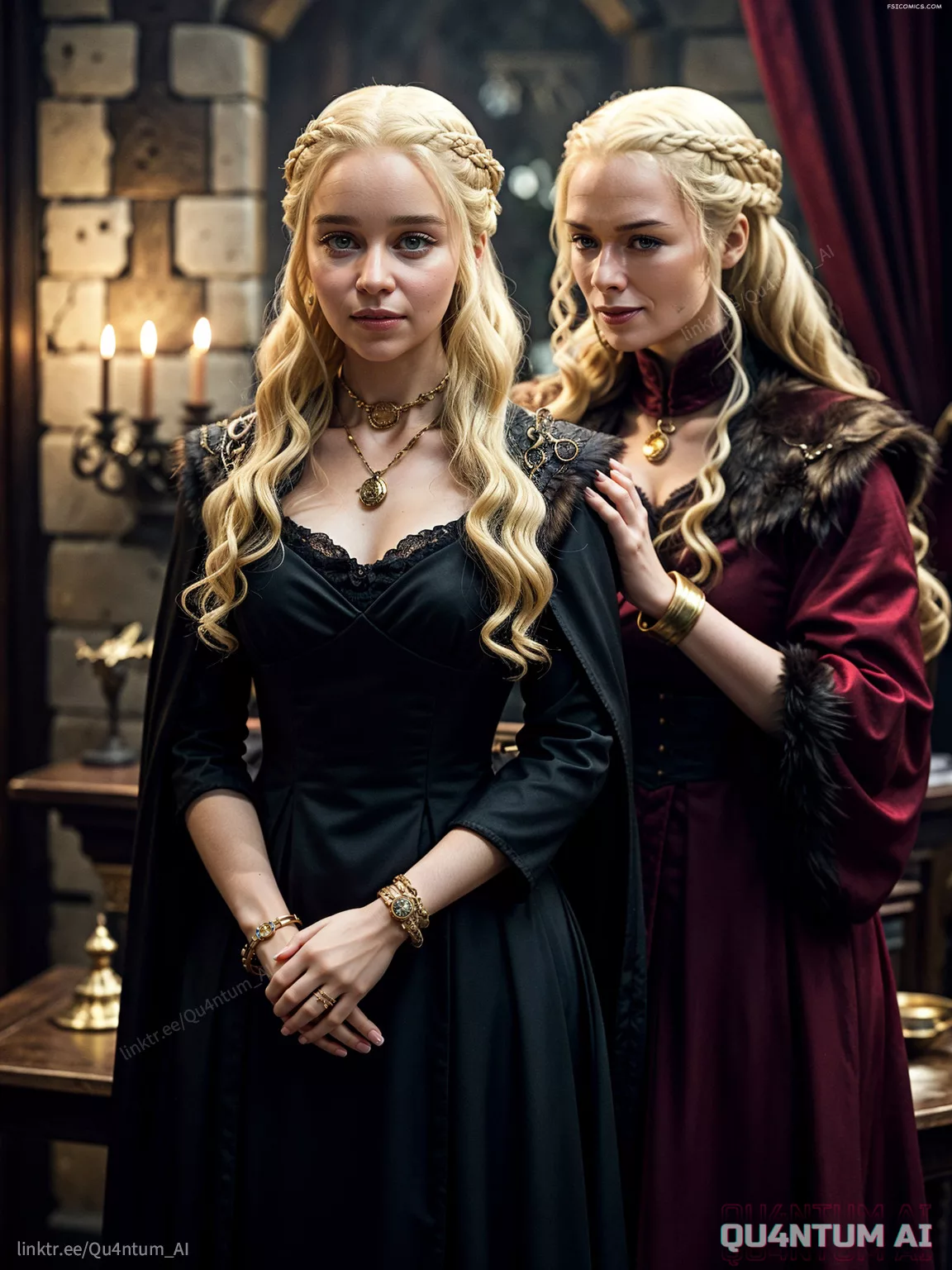 Emilia Clarke and Lena Headey Game Of Thrones GOT Dark Fantasy QuantumAI FSIComics.com 18 - FSIComics Emilia Clarke and Lena Headey Game Of Thrones GOT Dark Fantasy QuantumAI FSIComics.com 18 - FSIComics