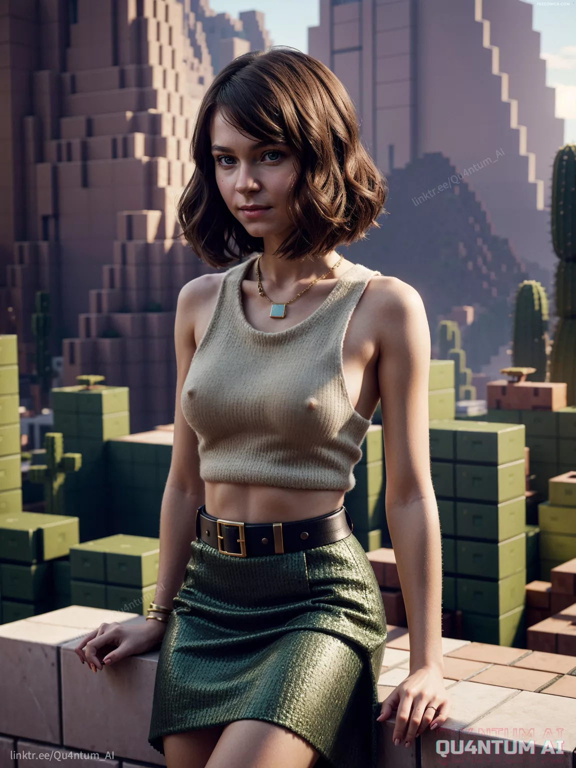 Emma Myers A Minecraft Movie Adventure Wednesday Game QuantumAI FSIComics.com 19 - FSIComics