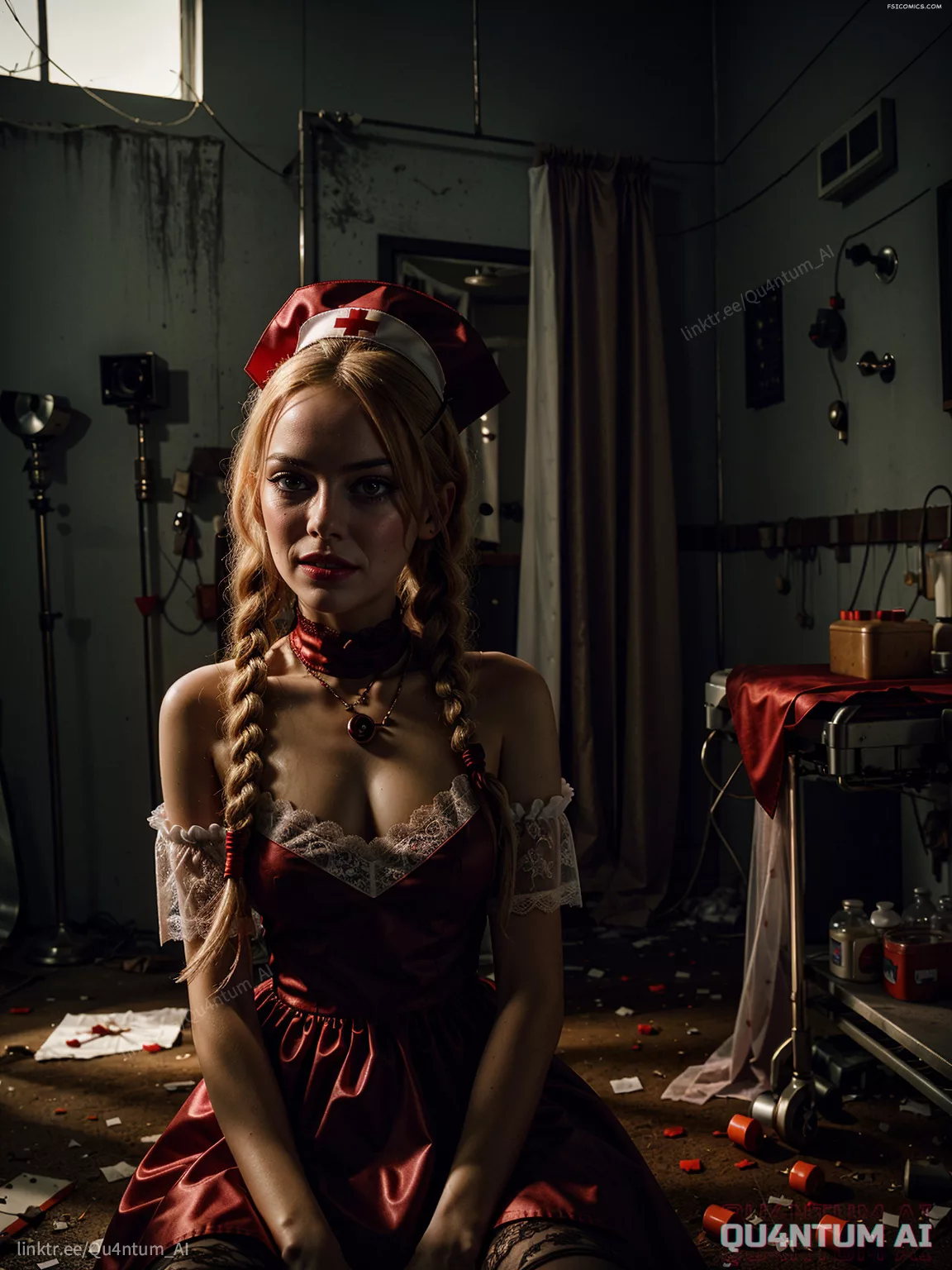 Emma Stone Nurse Horror Cosplay QuantumAI FSIComics.com 3 - FSIComics