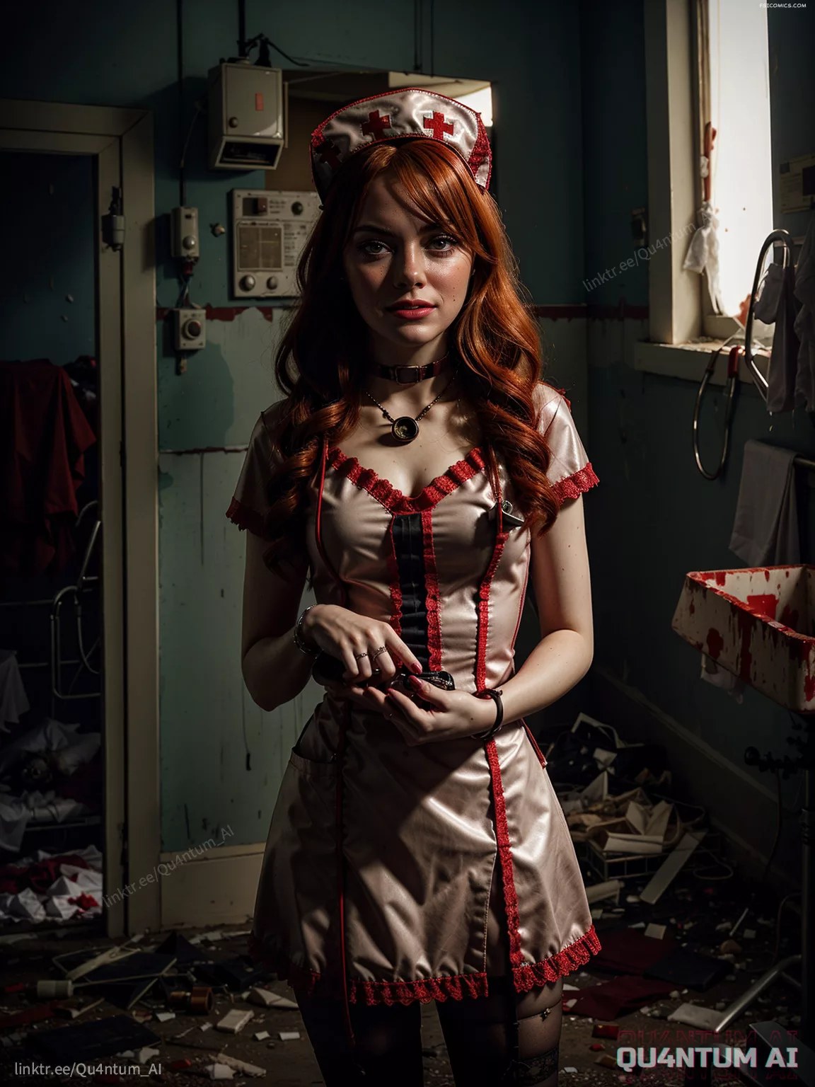 Emma Stone Nurse Horror Cosplay QuantumAI FSIComics.com 6 - FSIComics