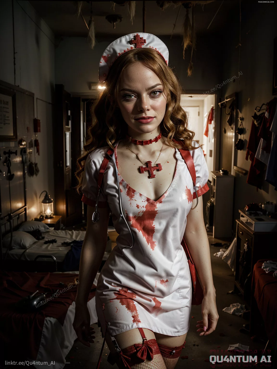 Emma Stone Nurse Horror Cosplay QuantumAI FSIComics.com 8 - FSIComics