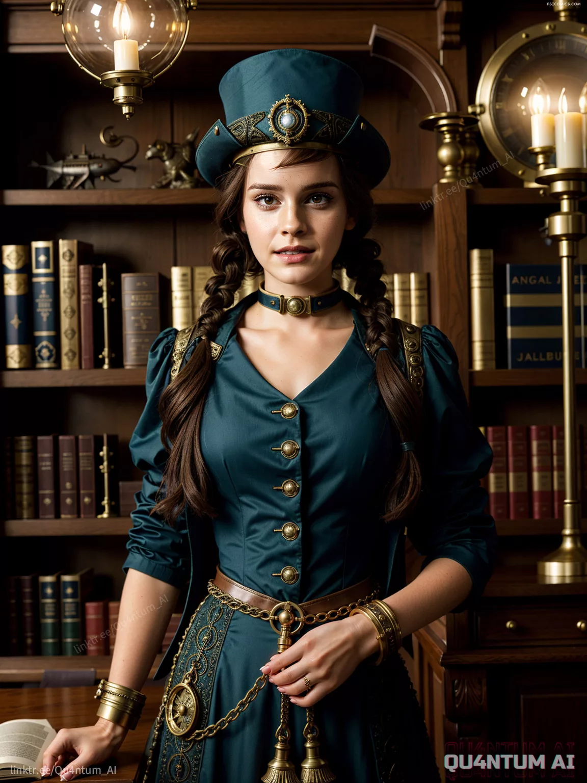 Emma Watson Captain Nemo Steampunk SciFi Vintage Hermione QuantumAI FSIComics.com 17 - FSIComics Emma Watson Captain Nemo Steampunk SciFi Vintage Hermione QuantumAI FSIComics.com 17 - FSIComics