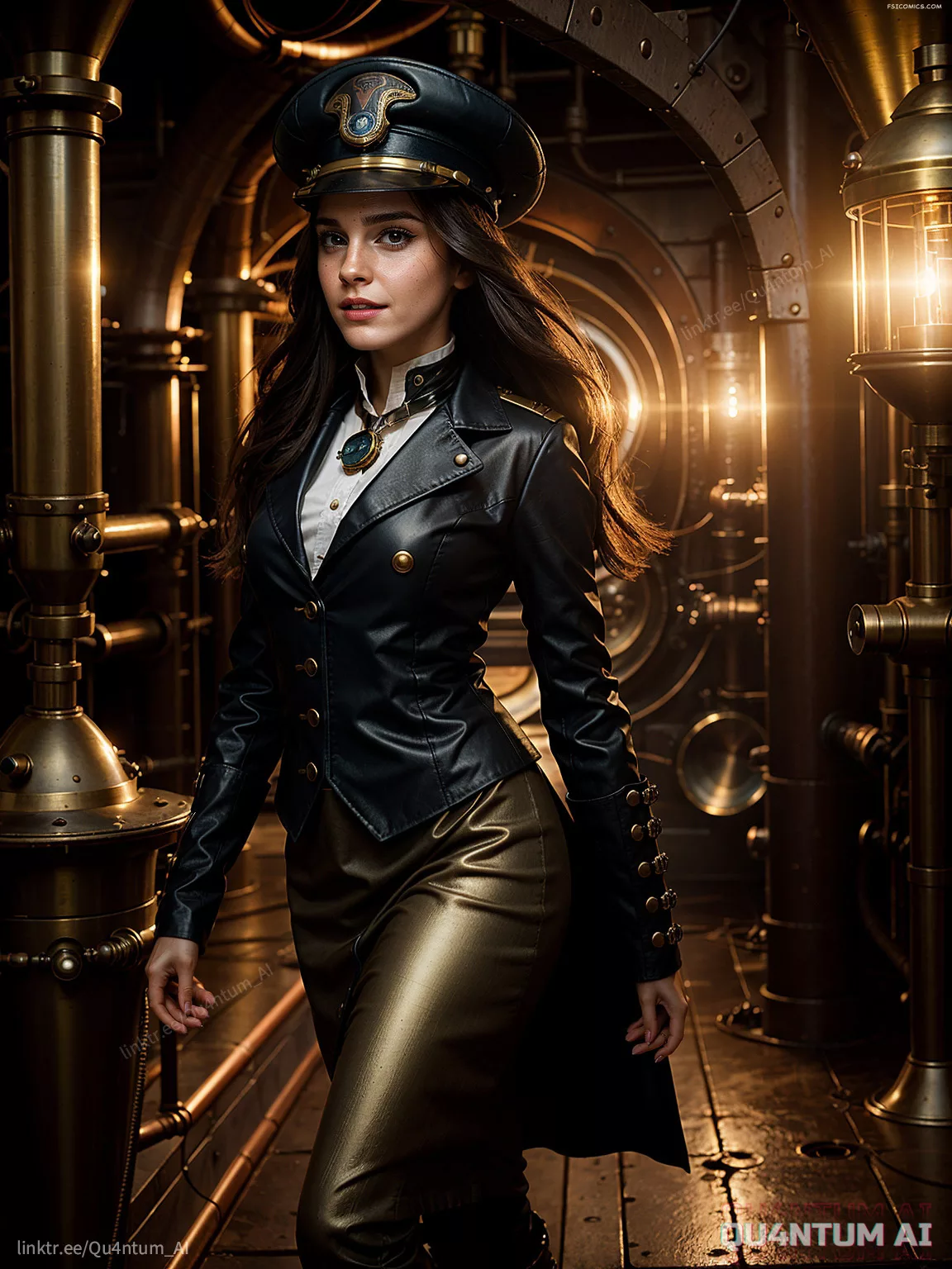 Emma Watson Captain Nemo Steampunk SciFi Vintage Hermione QuantumAI FSIComics.com 7 - FSIComics Emma Watson Captain Nemo Steampunk SciFi Vintage Hermione QuantumAI FSIComics.com 7 - FSIComics