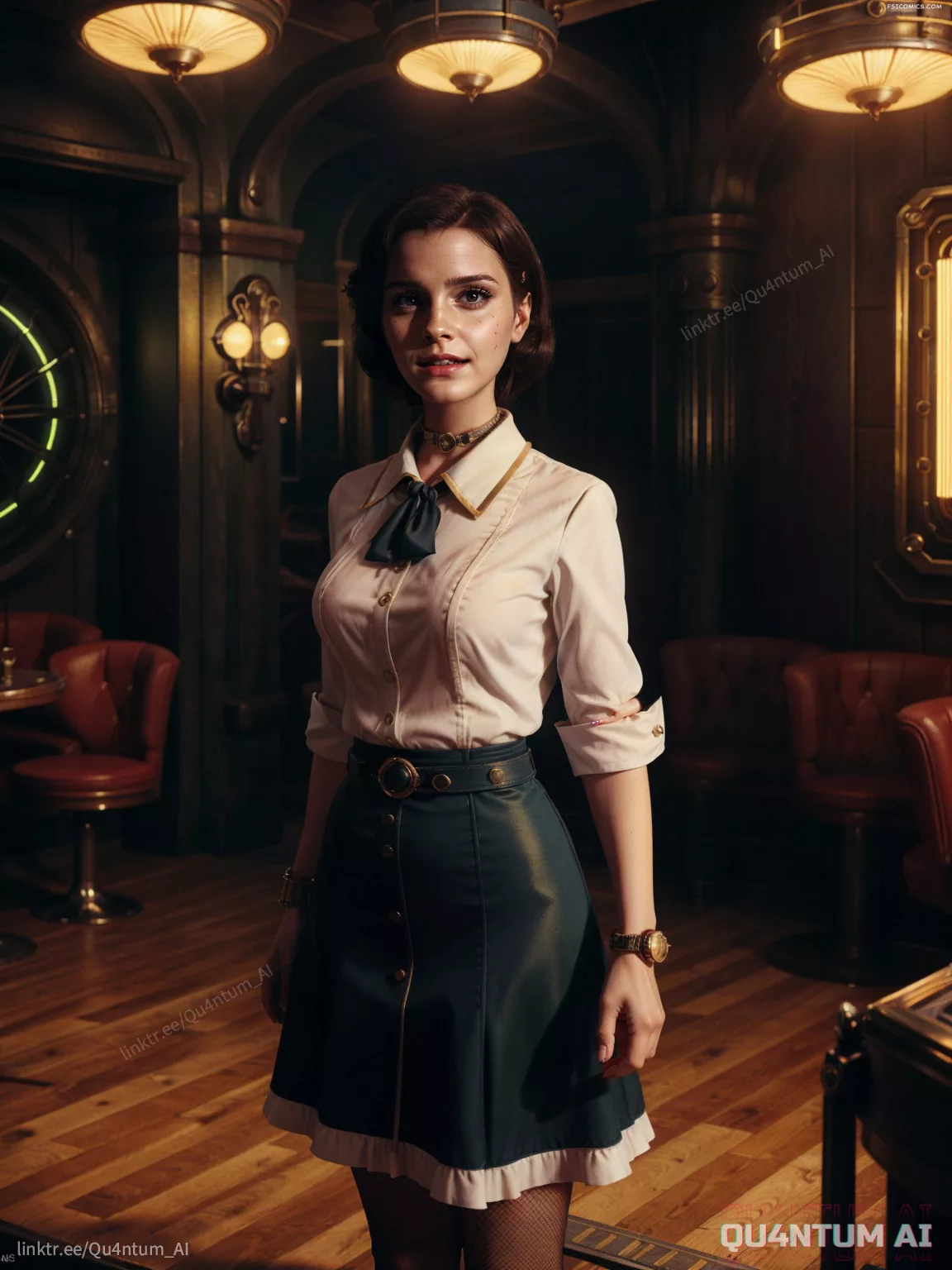 Emma Watson Elizabeth Comstock Bioshock Steampunk QuantumAI FSIComics.com 15 - FSIComics