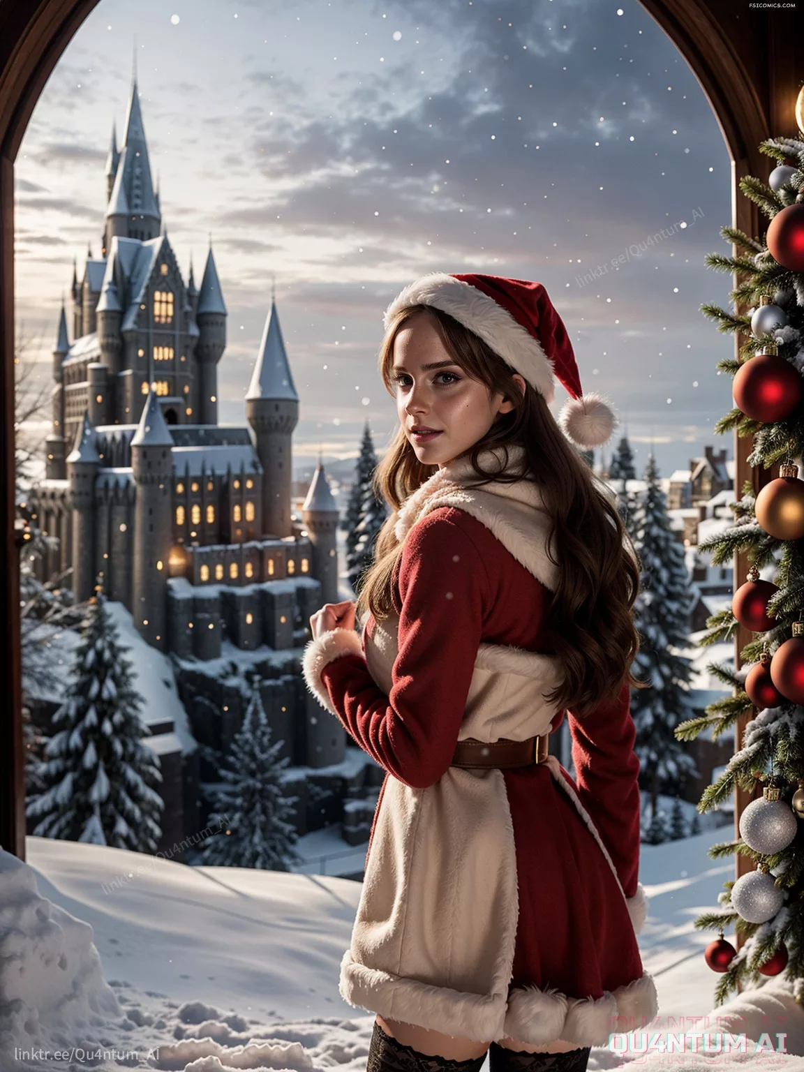 Emma Watson Hogwarts Christmas Harry Potter Hermione Granger Gryffindor QuantumAI FSIComics.com 20 - FSIComics Emma Watson Hogwarts Christmas Harry Potter Hermione Granger Gryffindor QuantumAI FSIComics.com 20 - FSIComics