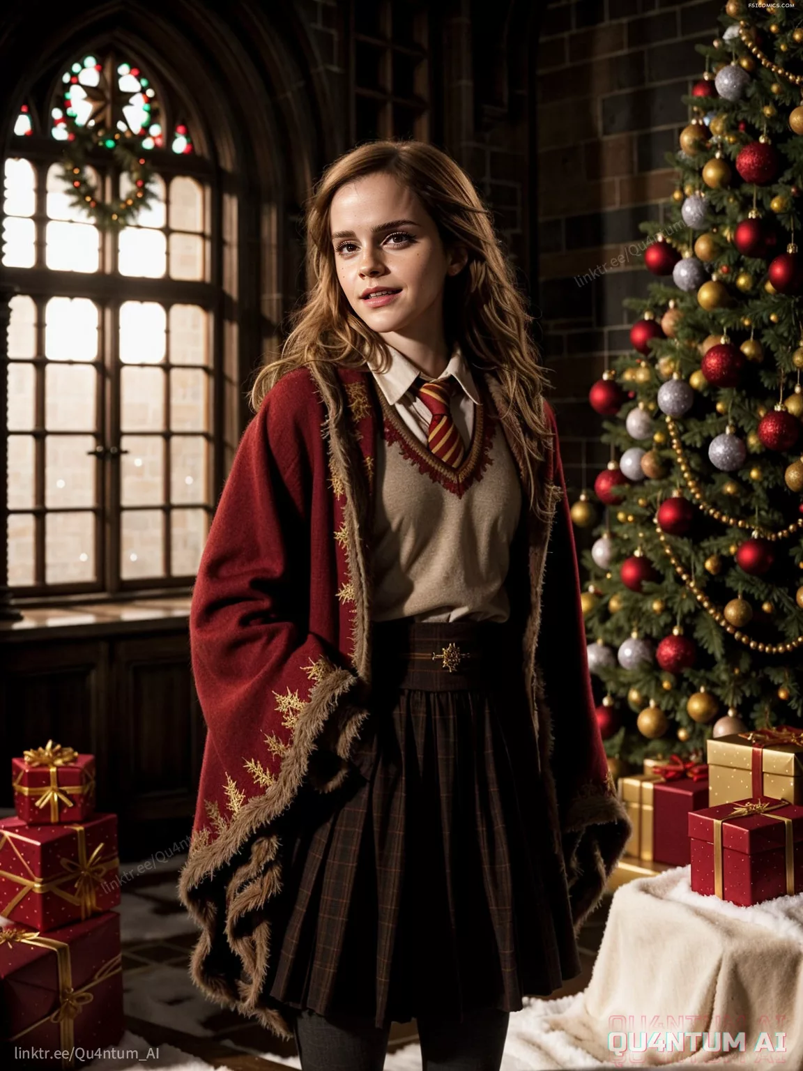 Emma Watson Hogwarts Christmas Harry Potter Hermione Granger Gryffindor QuantumAI FSIComics.com 24 - FSIComics Emma Watson Hogwarts Christmas Harry Potter Hermione Granger Gryffindor QuantumAI FSIComics.com 24 - FSIComics