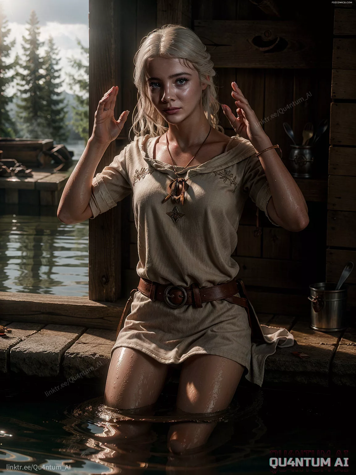 Freya Allan The Witcher Ciri Bath QuantumAI FSIComics.com 3 - FSIComics Freya Allan The Witcher Ciri Bath QuantumAI FSIComics.com 3 - FSIComics