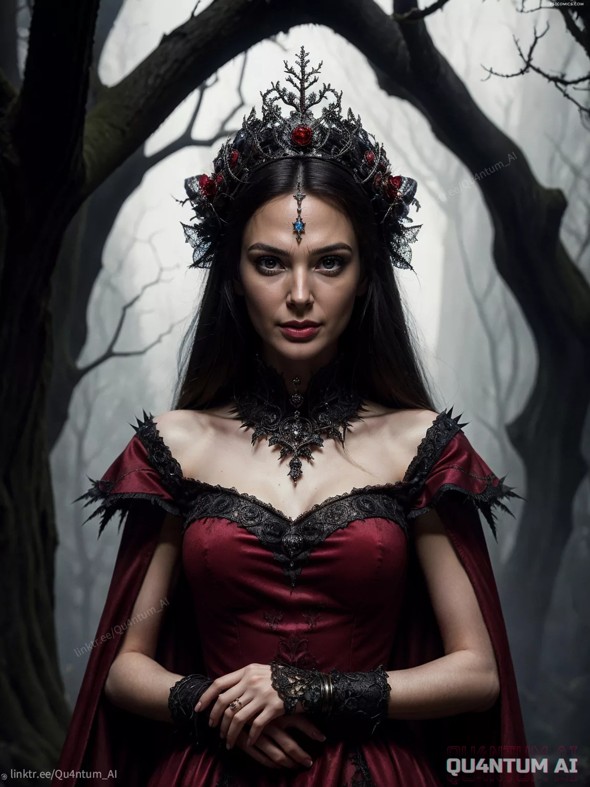 Gal Gadot - Evil Queen Snow White Big Boobs Lace Lingerie leather magic – QuantumAI