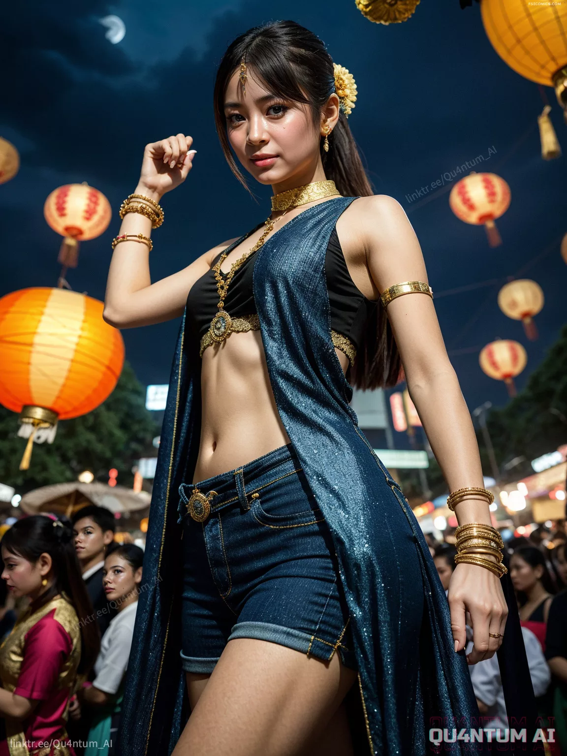 Hanni New Jeans Songkran Festival Pop Singer Korean Thailand Holiday QuantumAI FSIComics.com 4 - FSIComics