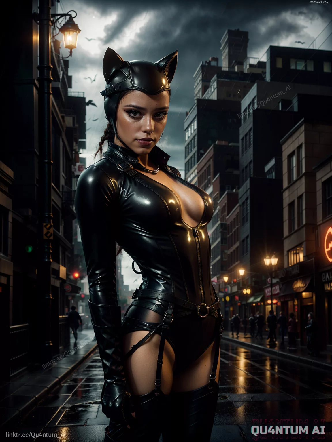 Jenna Ortega Catwoman Selina Kyle Batman Catsuit QuantumAI FSIComics.com 19 - FSIComics Jenna Ortega Catwoman Selina Kyle Batman Catsuit QuantumAI FSIComics.com 19 - FSIComics