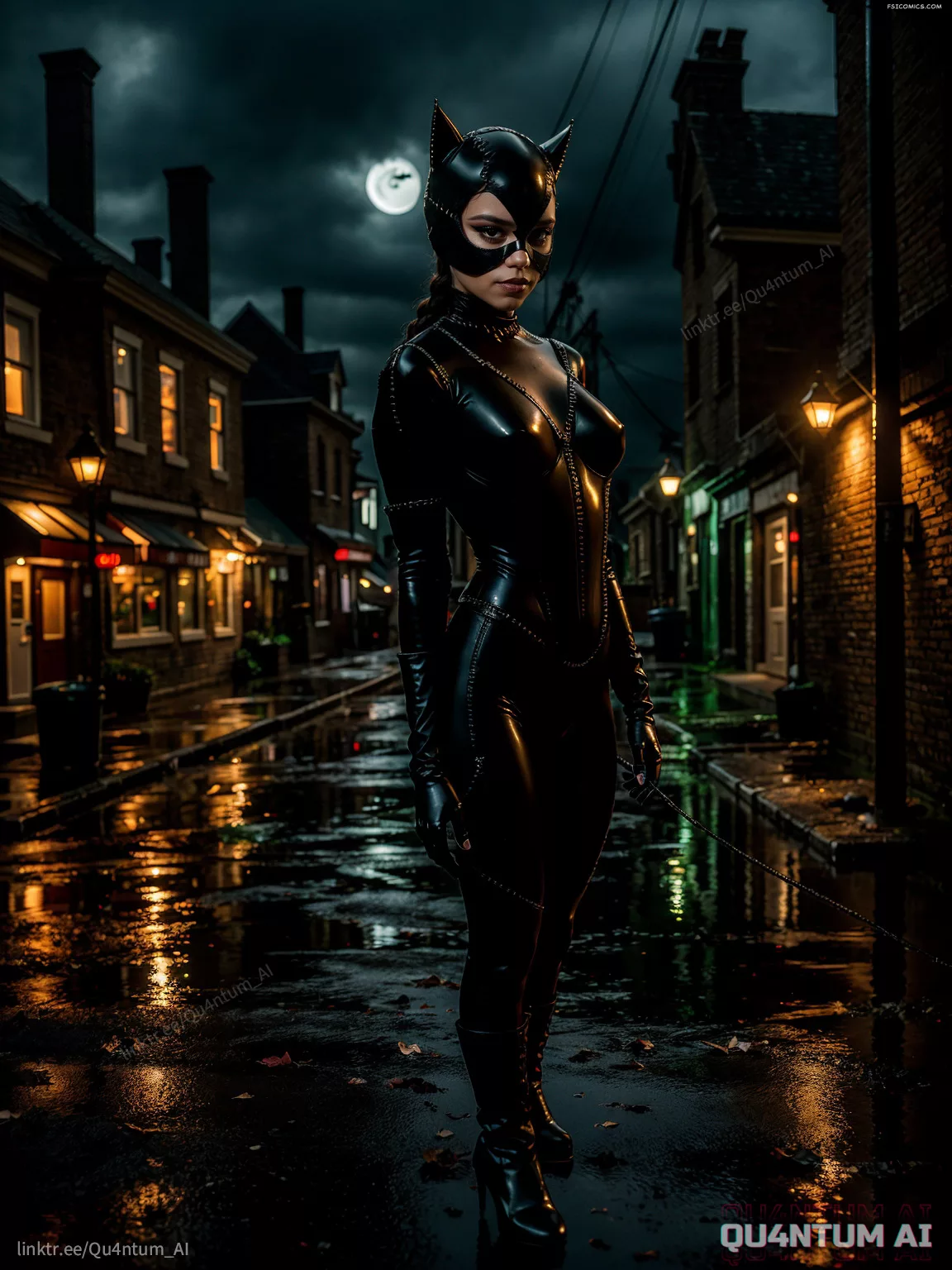 Jenna Ortega Catwoman Selina Kyle Batman Catsuit QuantumAI FSIComics.com 2 - FSIComics Jenna Ortega Catwoman Selina Kyle Batman Catsuit QuantumAI FSIComics.com 2 - FSIComics