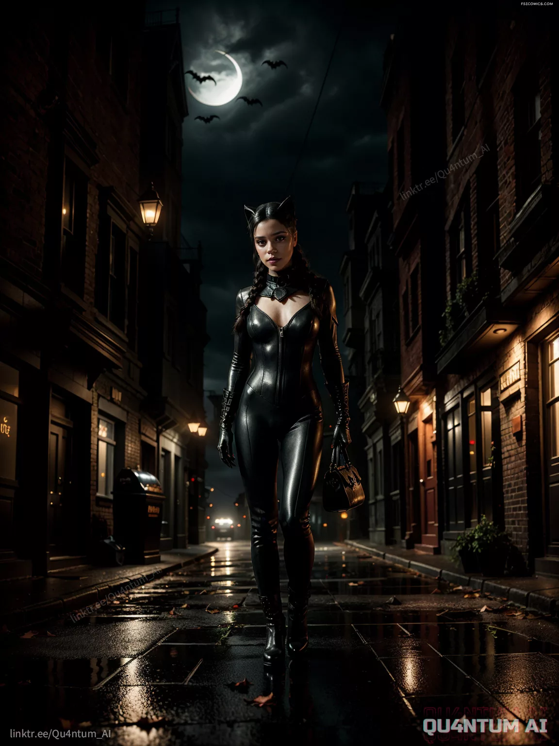 Jenna Ortega Catwoman Selina Kyle Batman Catsuit QuantumAI FSIComics.com 21 - FSIComics Jenna Ortega Catwoman Selina Kyle Batman Catsuit QuantumAI FSIComics.com 21 - FSIComics