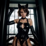 Jenna Ortega Catwoman Selina Kyle Batman Catsuit QuantumAI FSIComics.com 3 - FSIComics