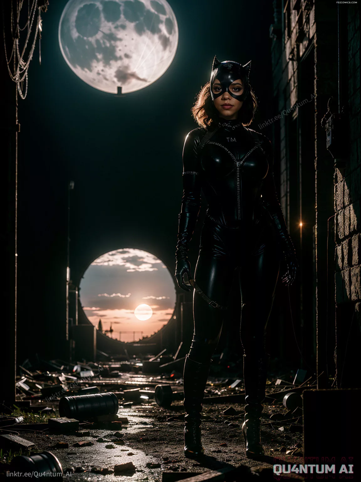 Jenna Ortega Catwoman Selina Kyle Batman Catsuit QuantumAI FSIComics.com 4 - FSIComics Jenna Ortega Catwoman Selina Kyle Batman Catsuit QuantumAI FSIComics.com 4 - FSIComics