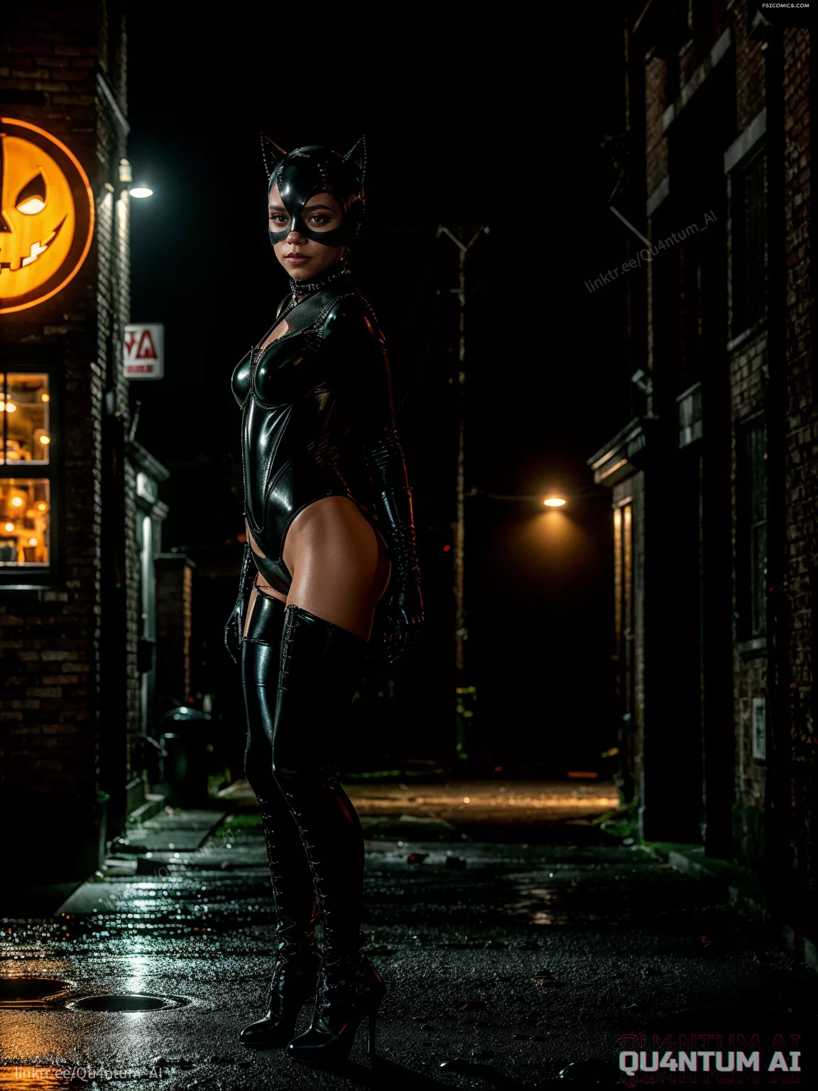 Jenna Ortega Catwoman Selina Kyle Batman Catsuit QuantumAI FSIComics.com 8 - FSIComics Jenna Ortega Catwoman Selina Kyle Batman Catsuit QuantumAI FSIComics.com 8 - FSIComics