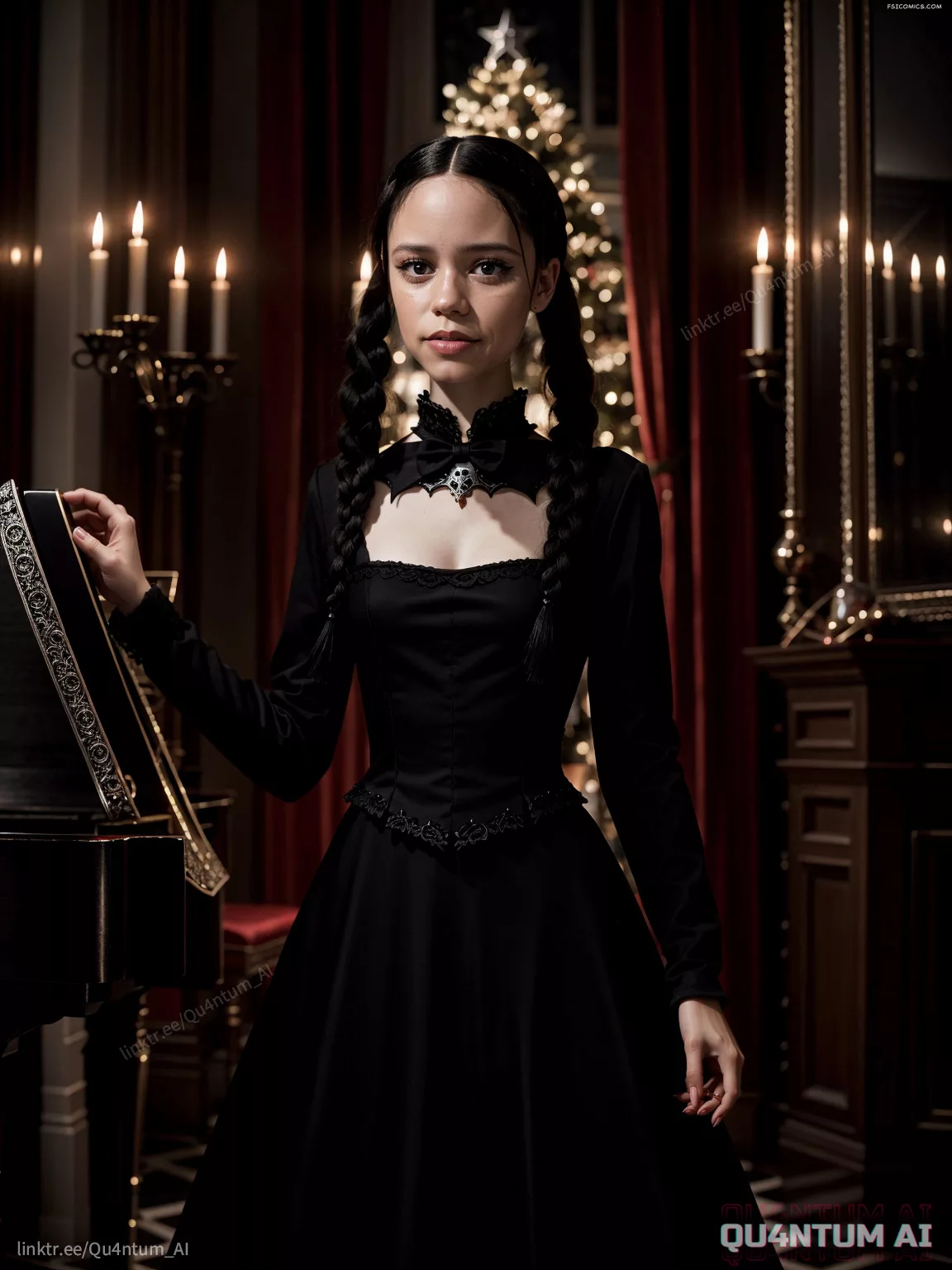 Jenna Ortega Wednesday Goth Christmas Addams Family Halloween Gothic QuantumAI FSIComics.com 18 - FSIComics Jenna Ortega Wednesday Goth Christmas Addams Family Halloween Gothic QuantumAI FSIComics.com 18 - FSIComics